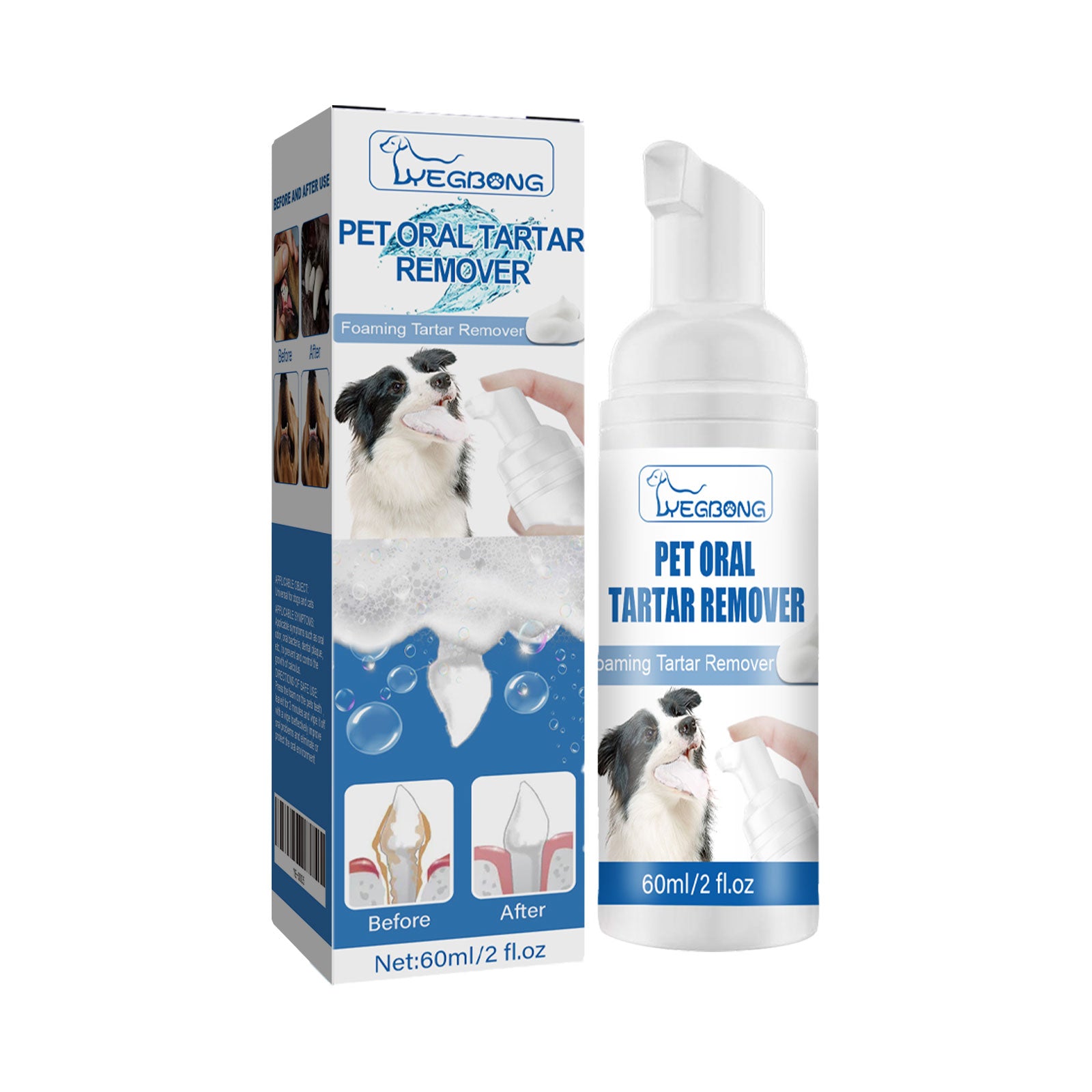 Yegbong Pet Mouth Foam – Clean Teeth, Remove Tartar, Stop Bad Breath
