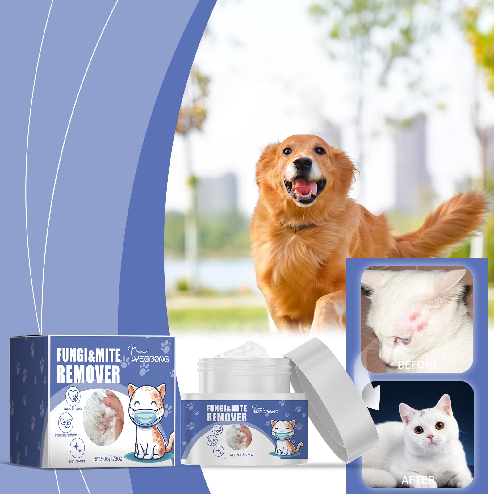 Yegbong Anti-Mite Balm for Cats & Dogs