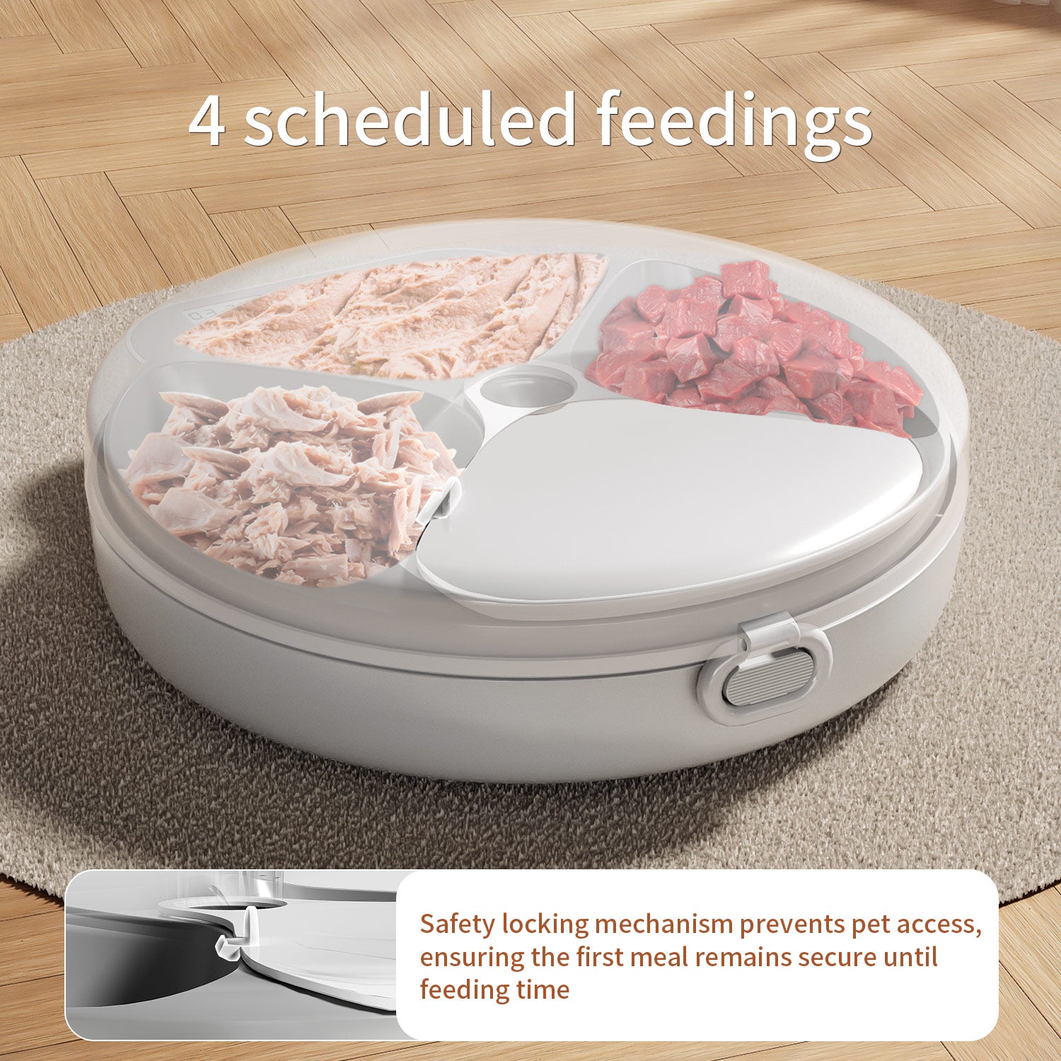 OMCPET Cat Feeder for Wet Food – Fresh & Timed Meals for Cats