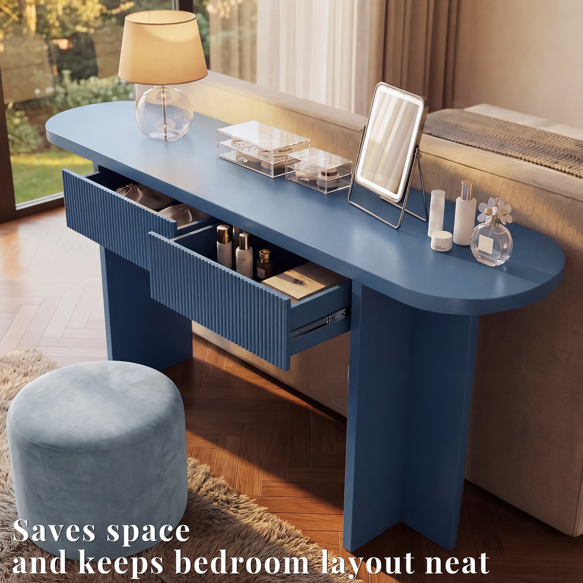 OMCHOM 63-Inch Farmhouse Console Table with Storage with 2 drawers,Entryway Sofa Table for Living Room Use, Hallway Behind Couch Farmhouse Home Decor Wood Piece