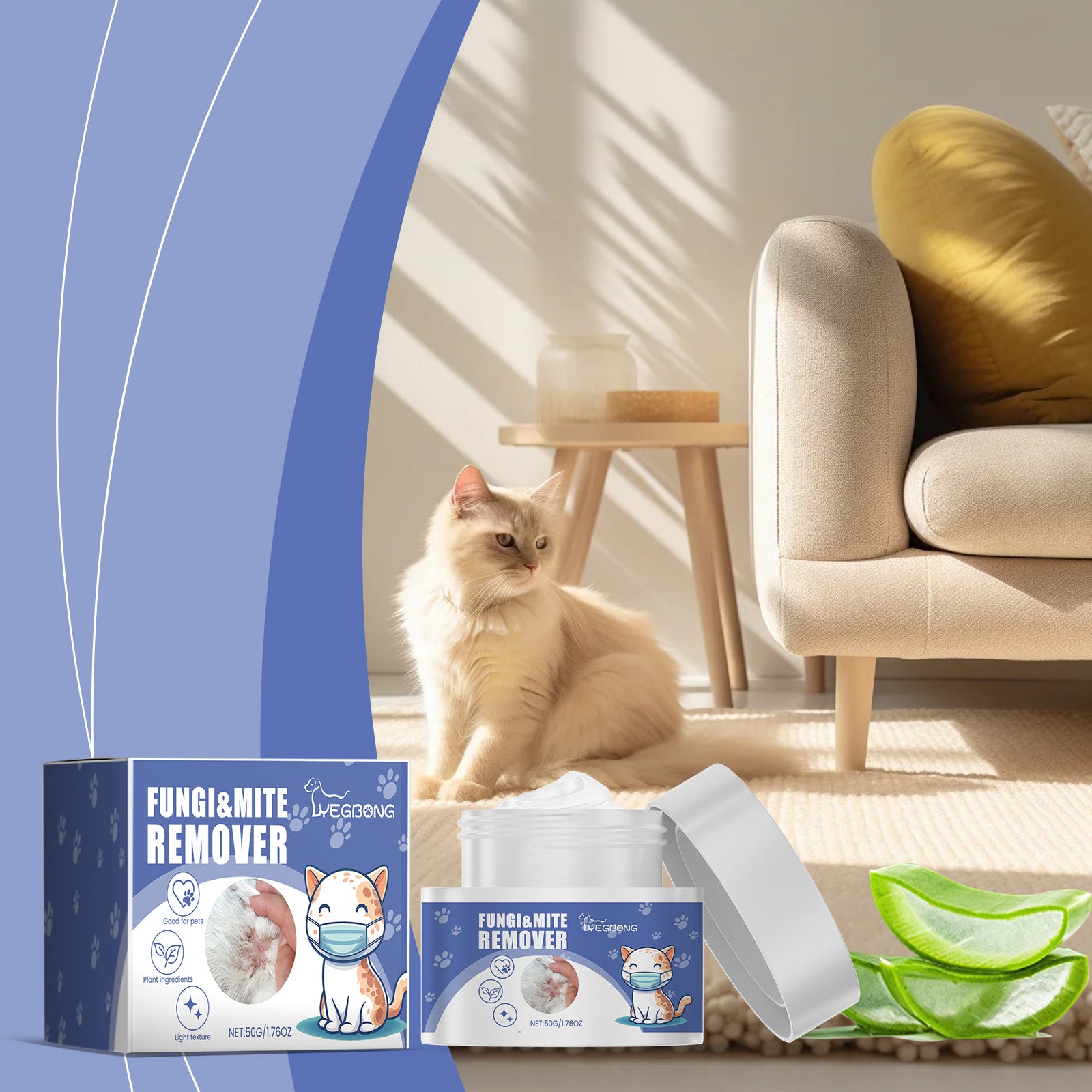 Yegbong Anti-Mite Balm for Cats & Dogs