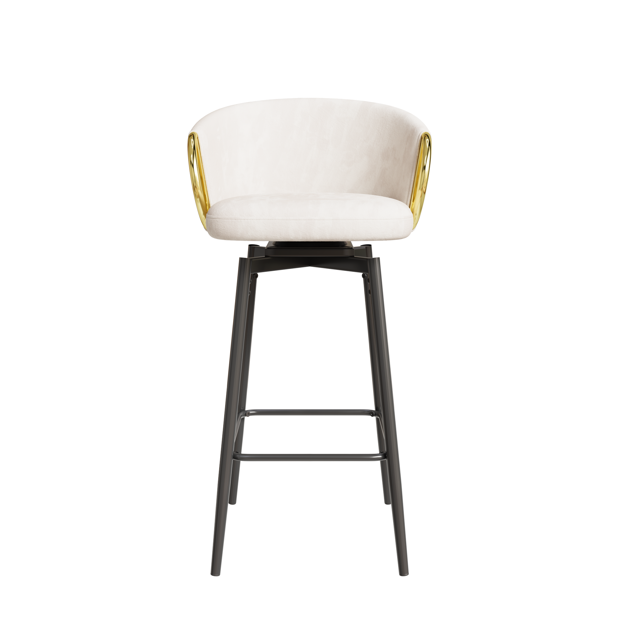 Set of 2 Modern 30'' Velvet Bar Stools
