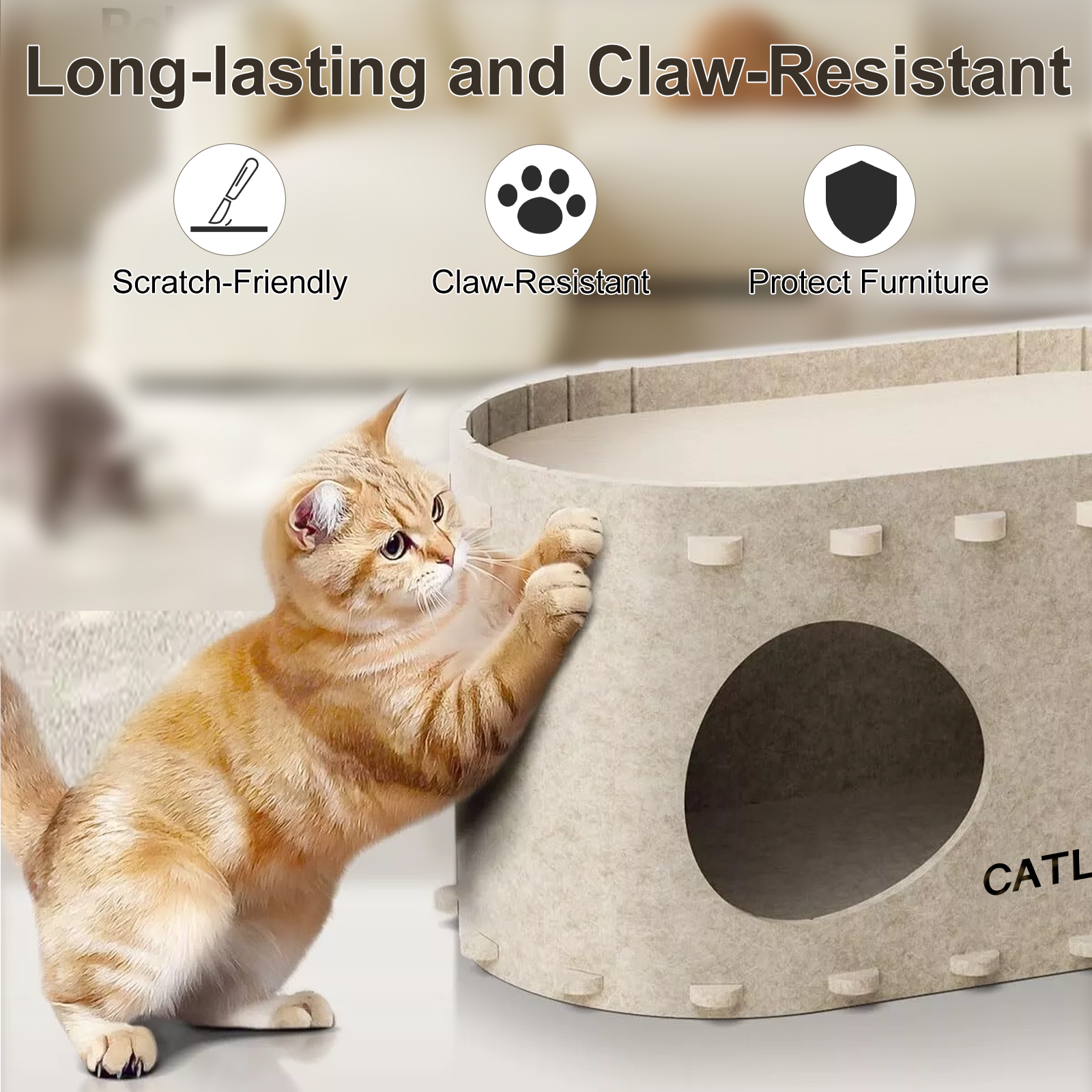 OMCPET Felt Cat Cave β Cozy, Stylish & Secure Hideaway for Cats