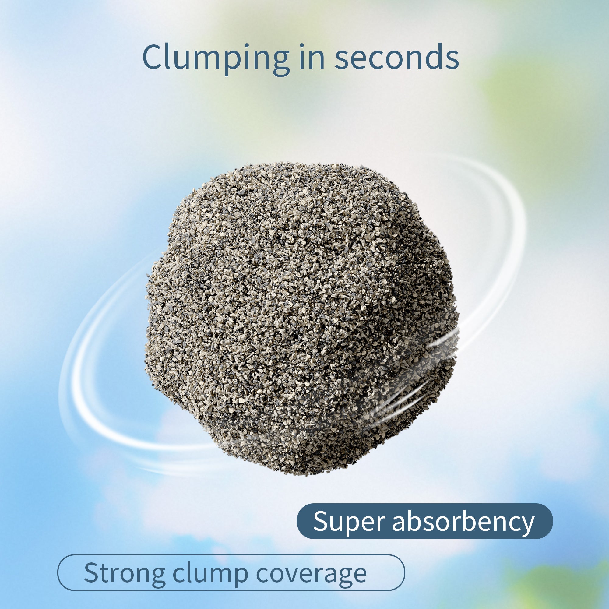 OMCPET Natural Clumping Litter – Odor Control & Dust-Free(2ps)