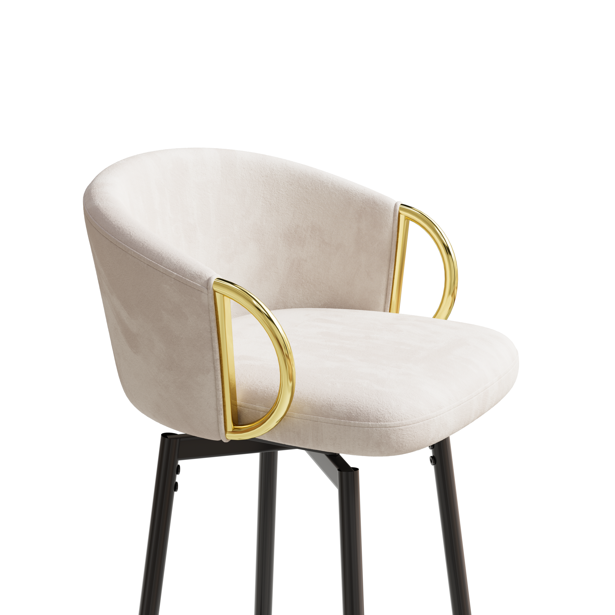 Set of 2 Modern 30'' Velvet Bar Stools