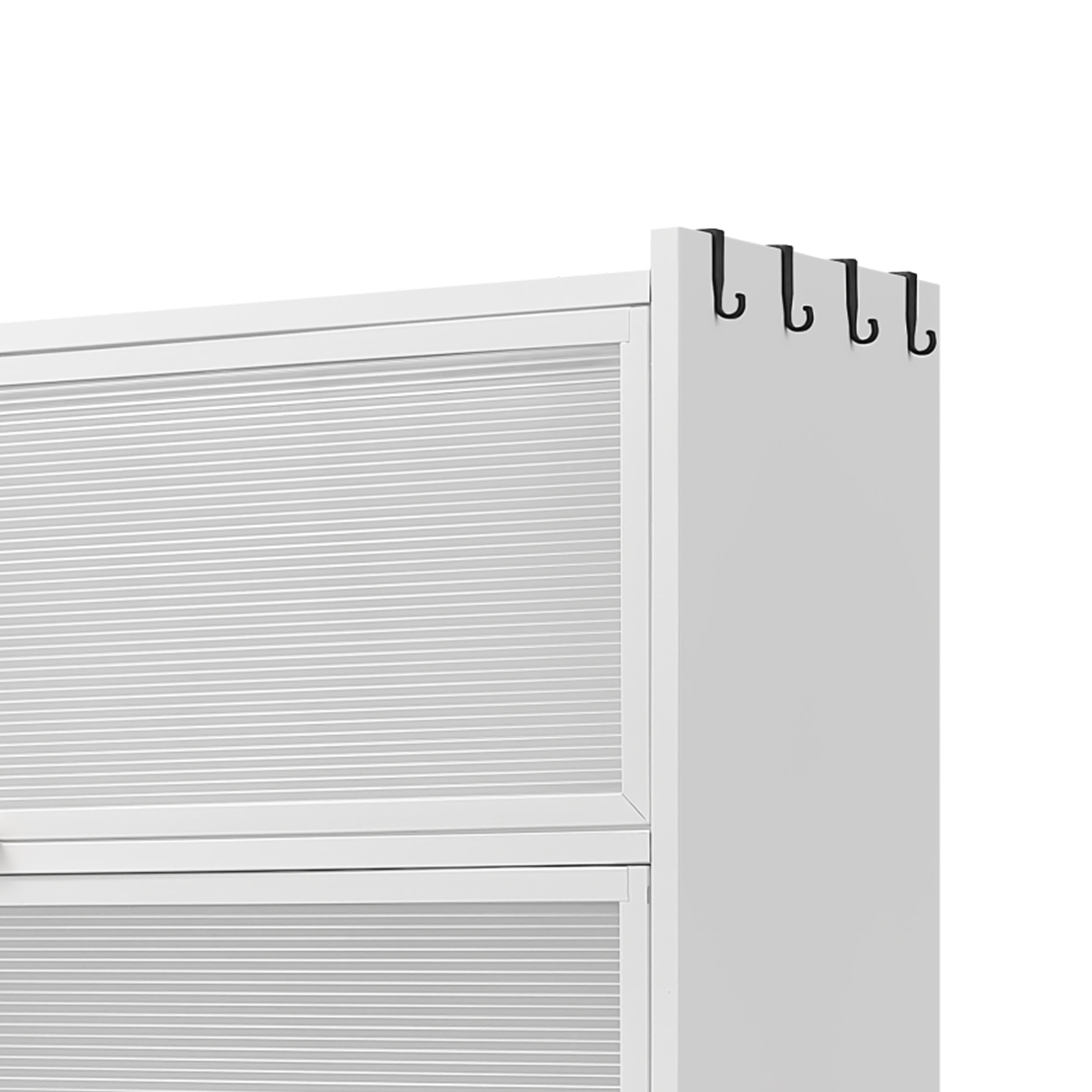 Large Kitchen Storage Cabinet | 73" Pantry Organizer with Flip Doors