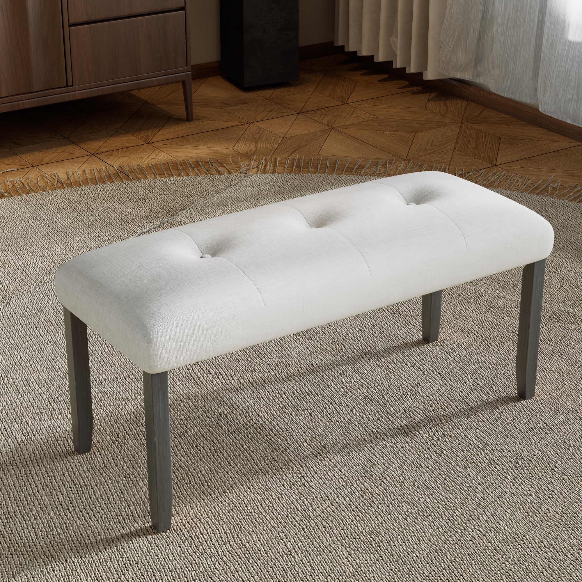 Versatile Upholstered Tufted Bench – Bedroom, Dining & Living Room