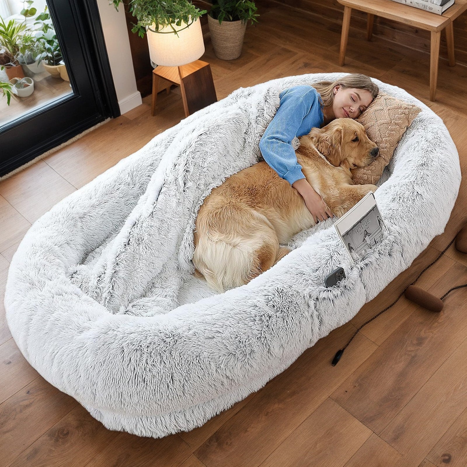OMCPET Human-Size Dog Bed β For Napping, Cuddling & Relaxing with Pets
