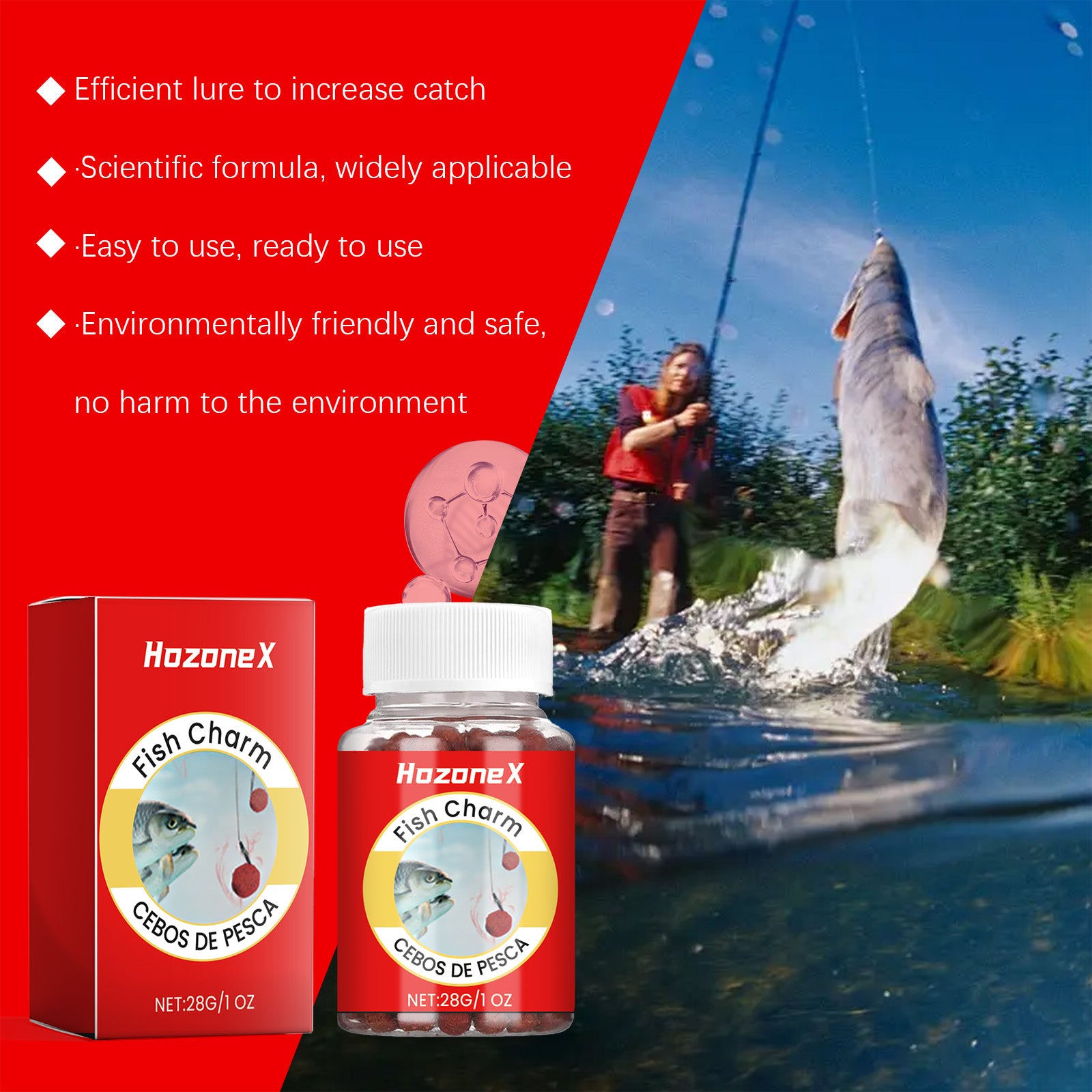 HozoneX Scented Fishing Bait – Freshwater Attractant for Outdoor Angling