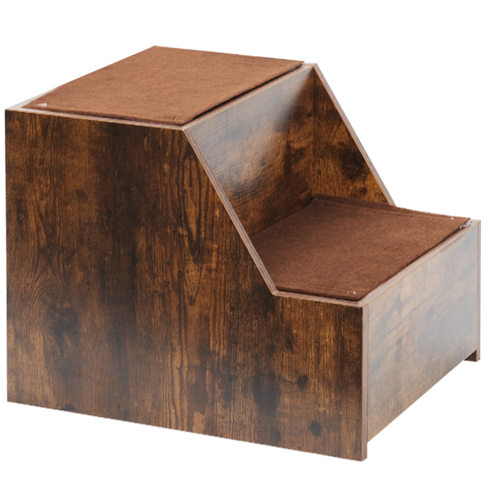 OMCPET Elevated Pet Bed with Stairs – Cozy Double-Layer Design for Small Pets