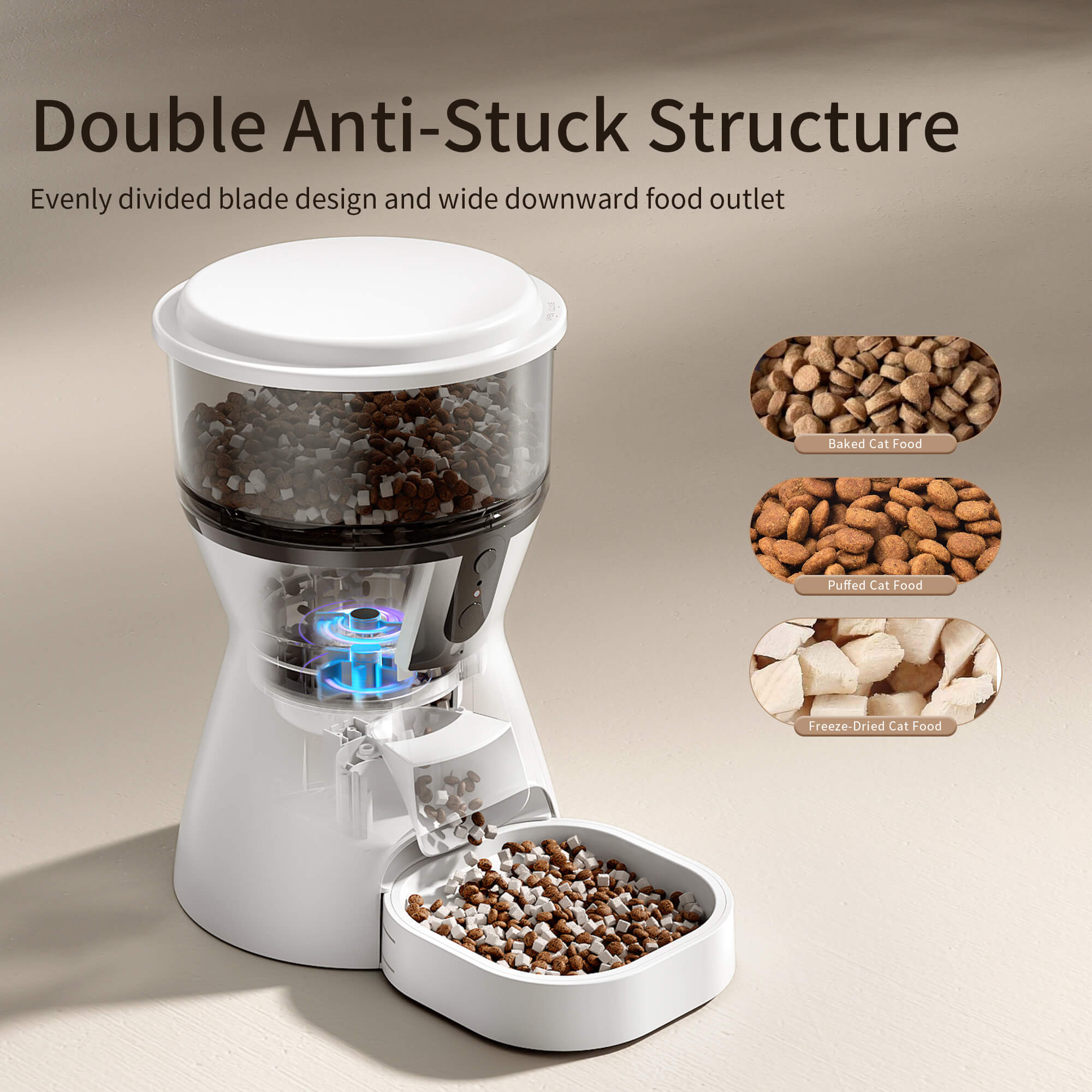 OMCPET Elevated Cat Bowl – Small Raised Feeder for Spine Protection