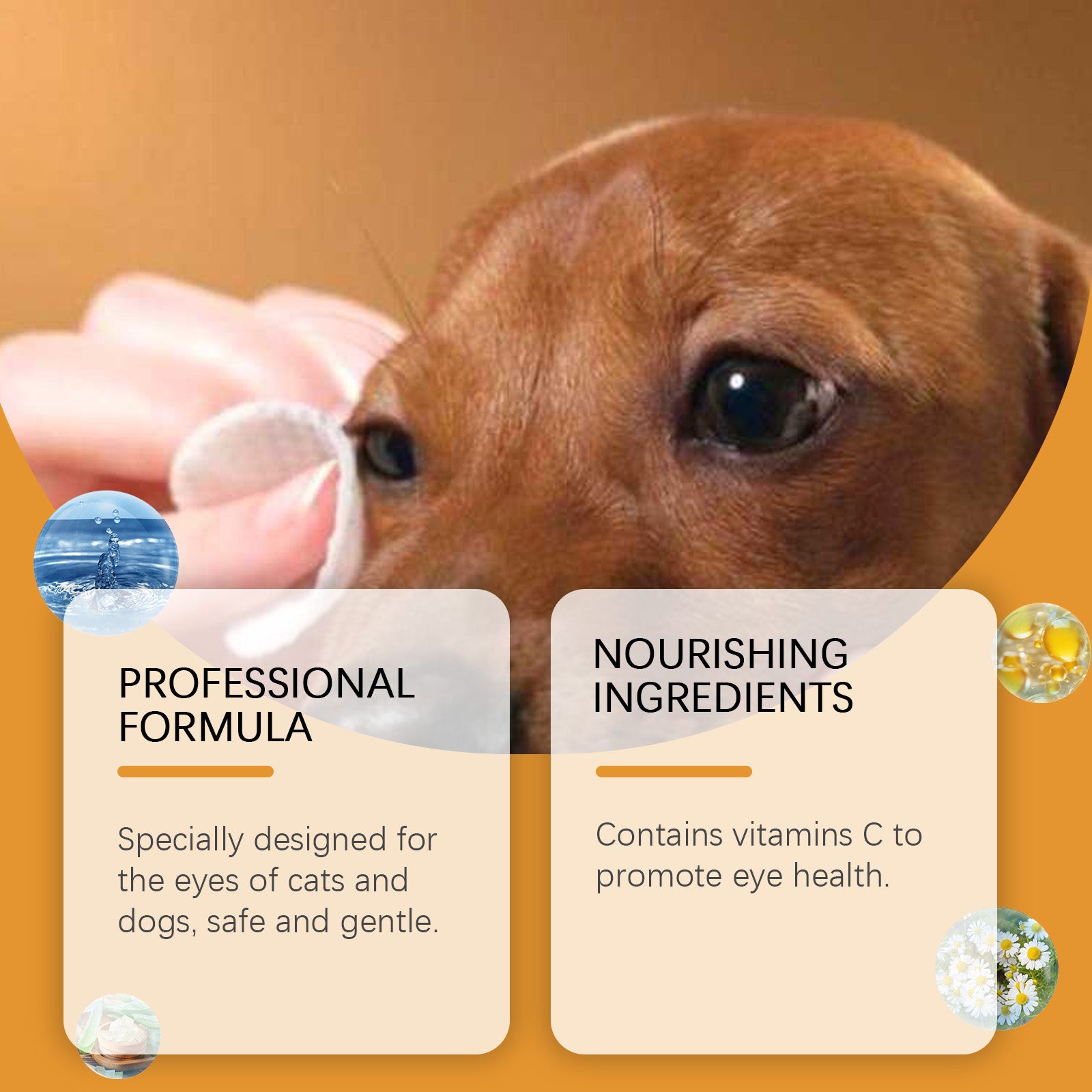 Yegbong Pet Eye Wipes – Tear Stain Remover for Dogs & Cats