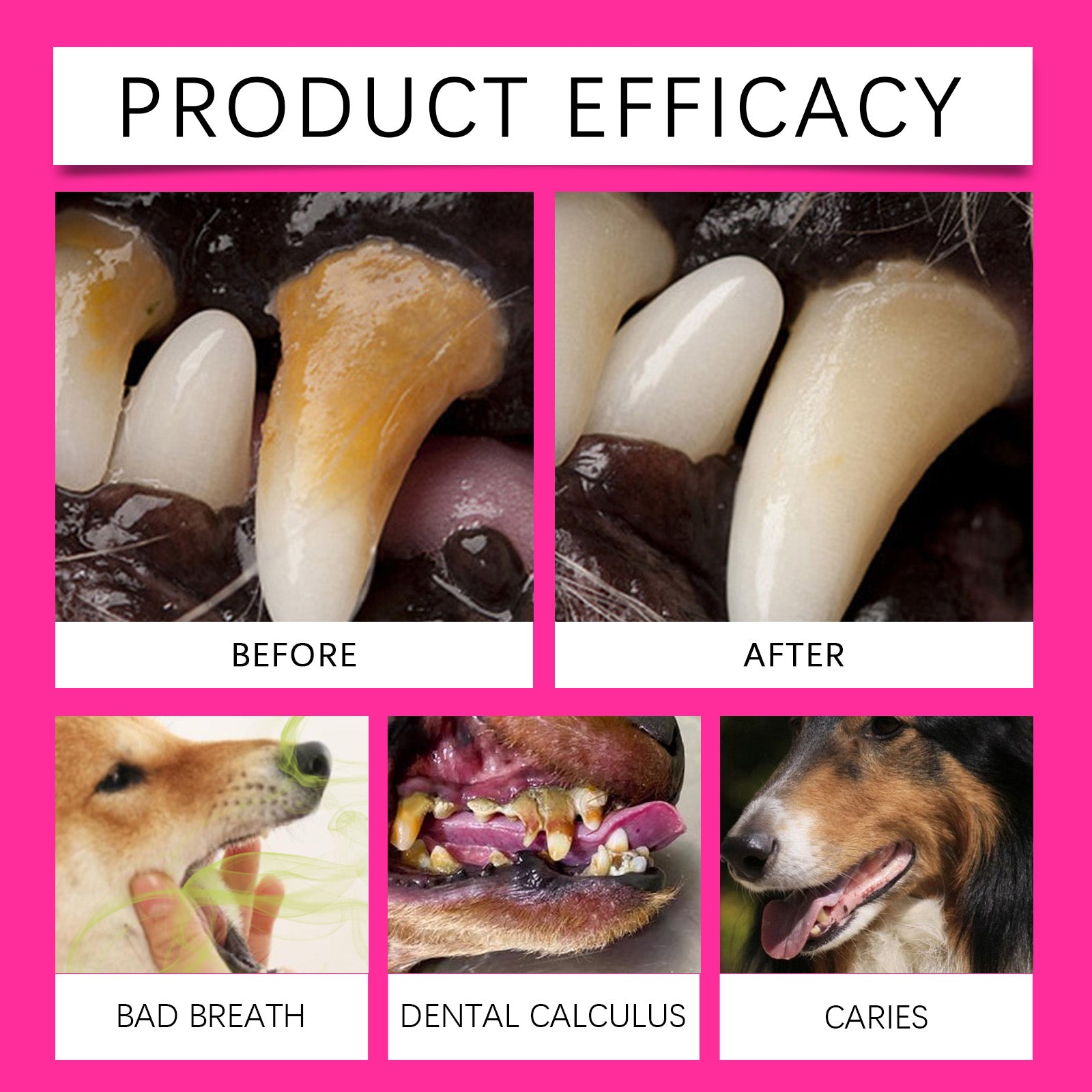 Yegbong Cat & Dog Tooth Wipes – Easy Finger Tooth Cleaner for Pets