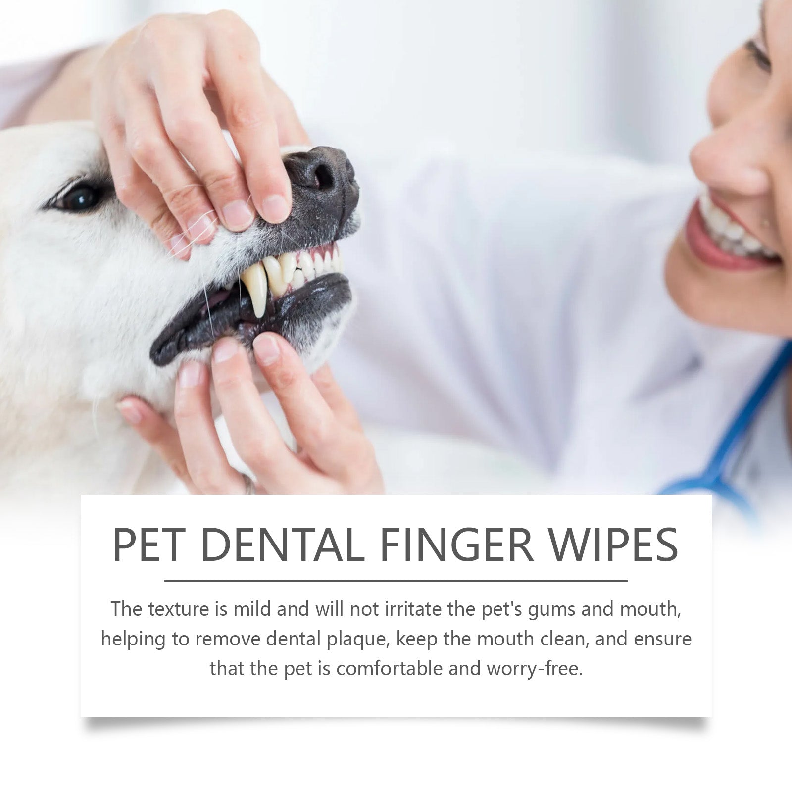 Yegbong Cat & Dog Tooth Wipes – Easy Finger Tooth Cleaner for Pets