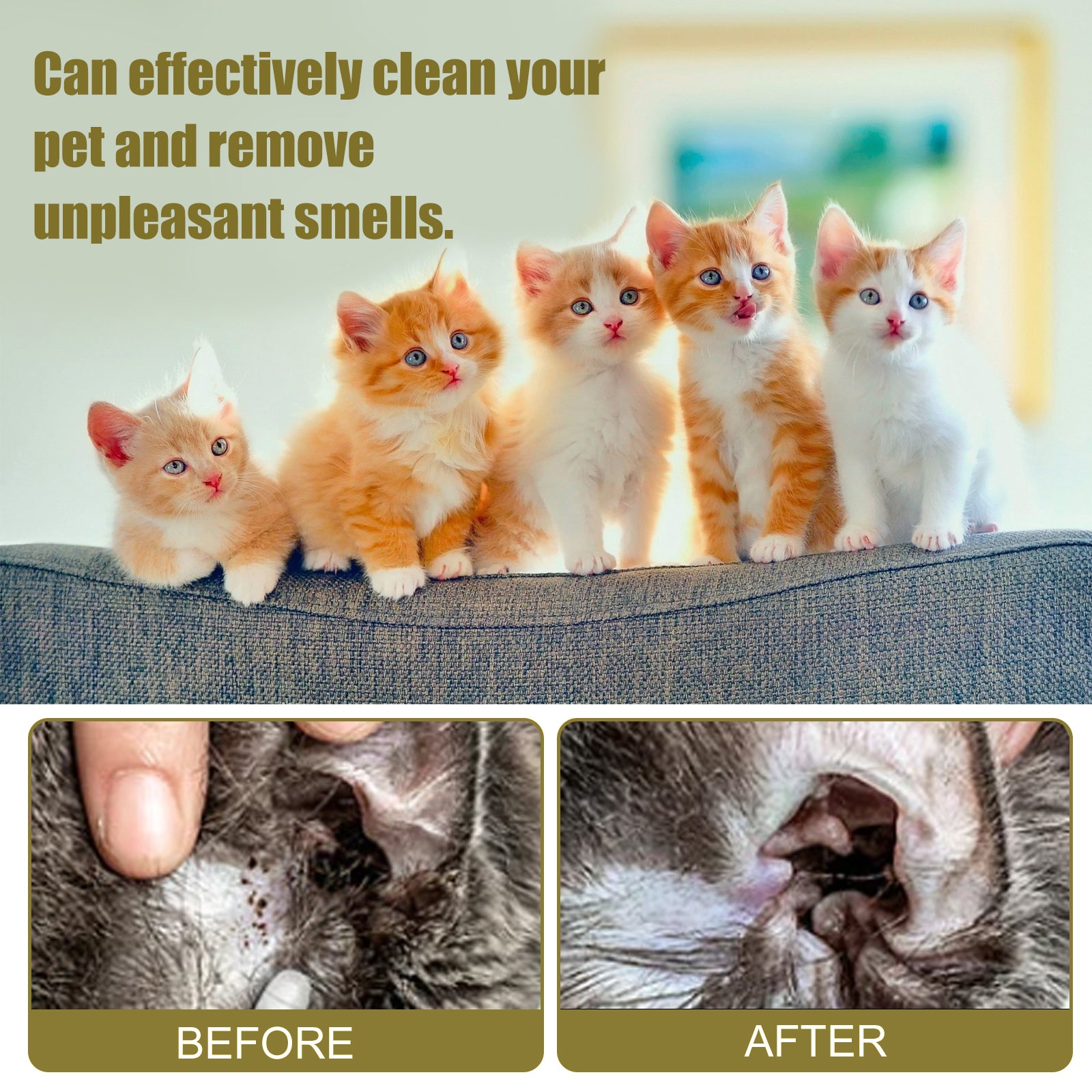 Yegbong Multi-Purpose Pet Wipes – Ear, Eye & Body Cleaning Wipes