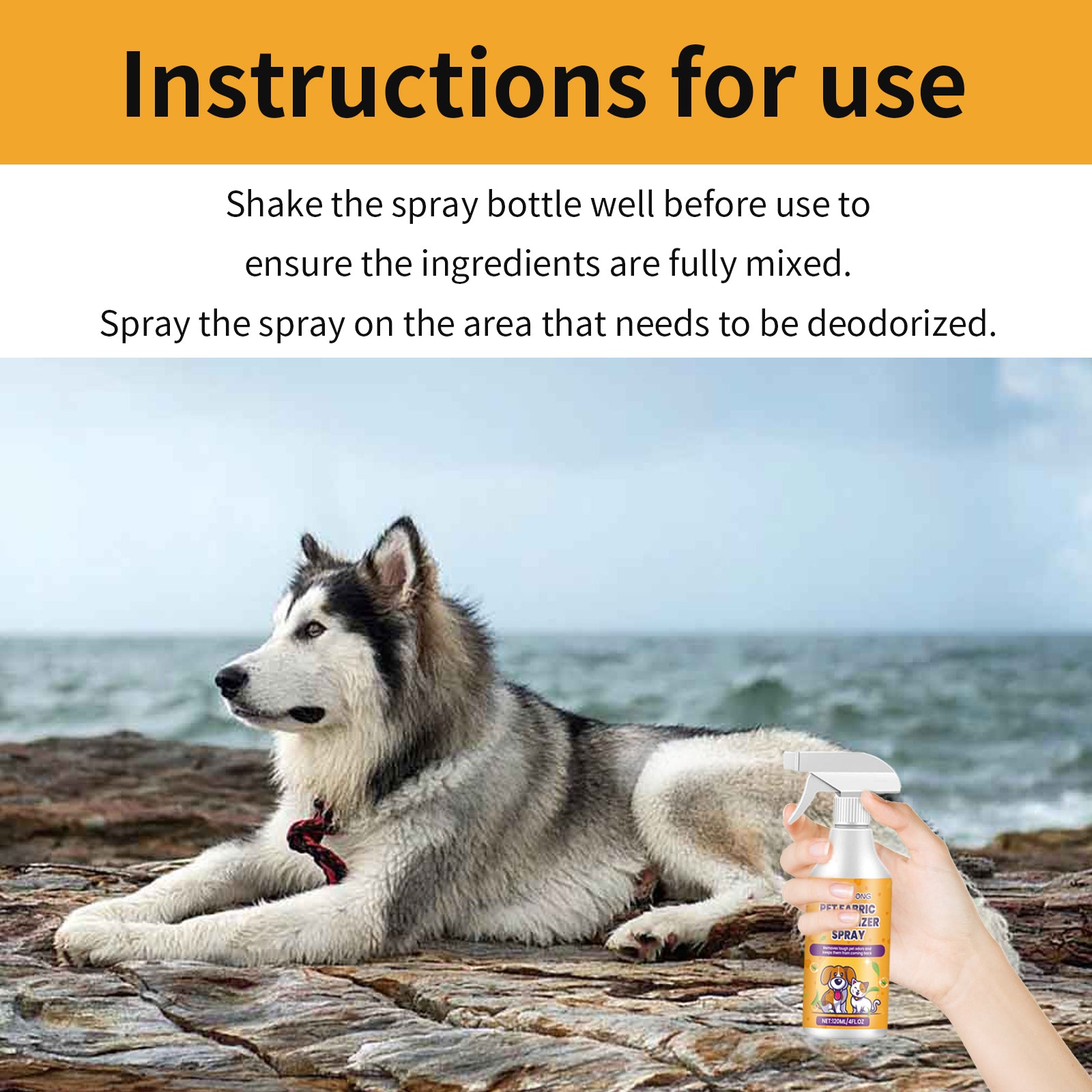Yegbong Pet Odor Eliminator Spray – Long-Lasting Deodorizer