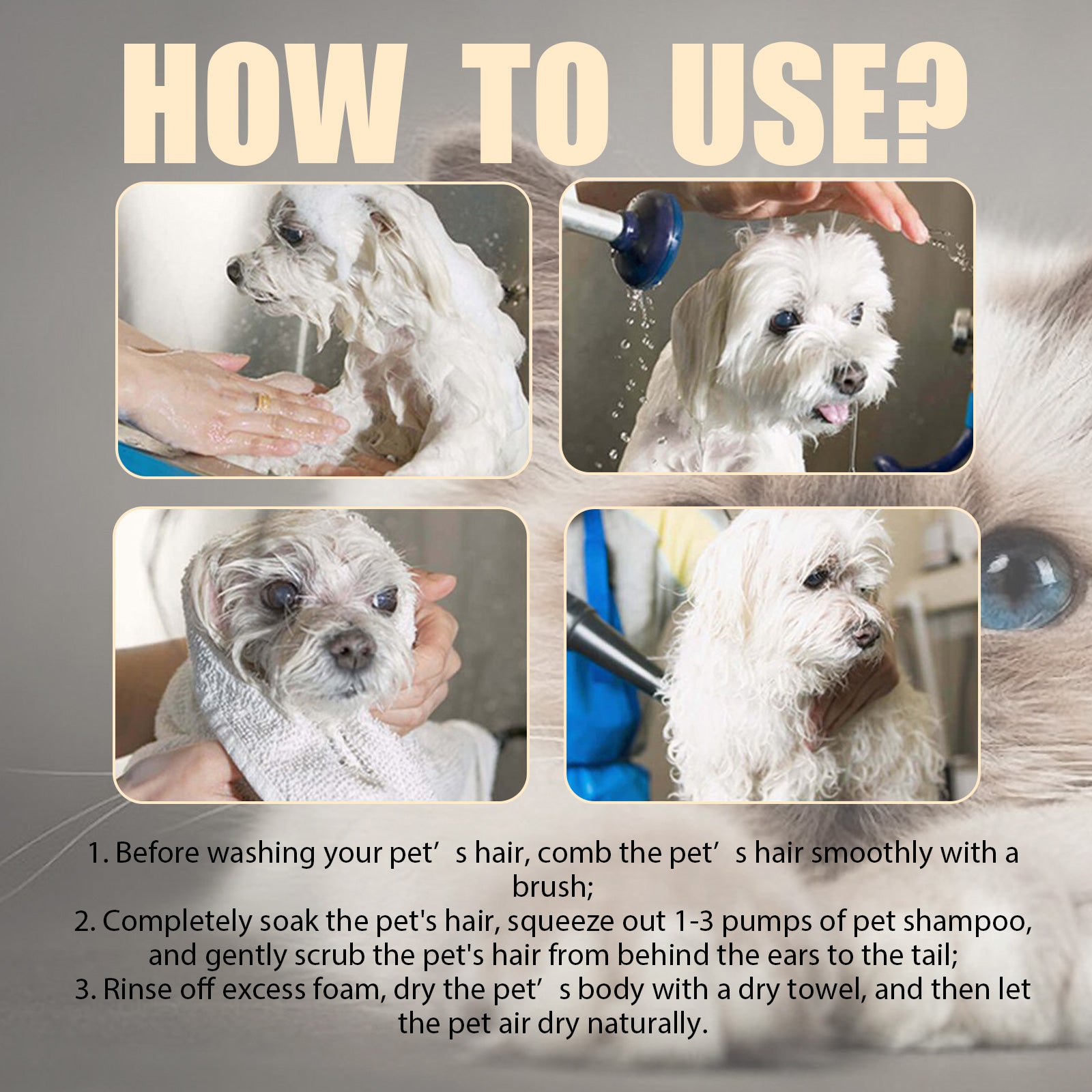 Yegbong Pet Shampoo 100g – Gentle & Deodorizing for Cats and Dogs