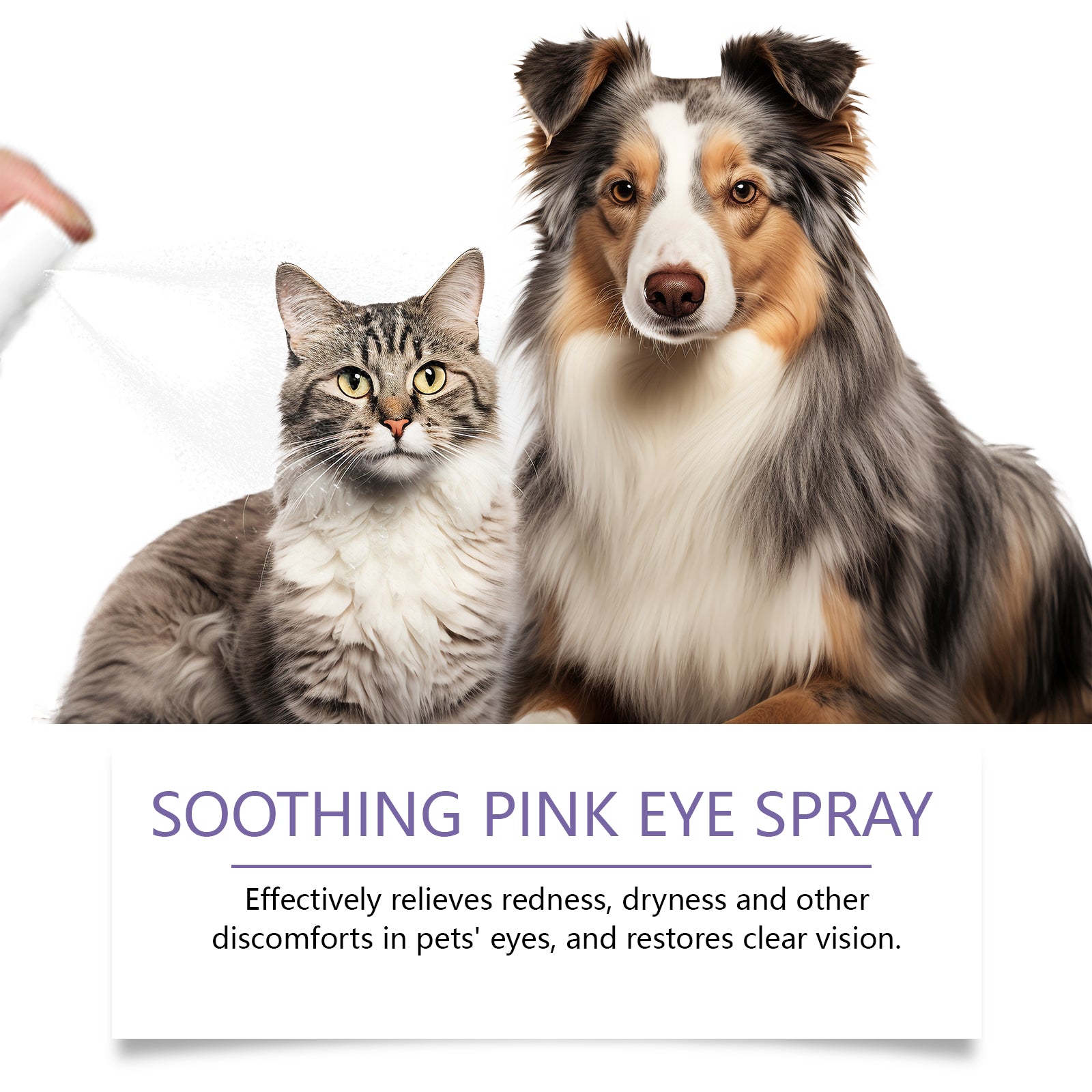 Yegbong Pet Eye Care Spray – Gentle Tear Stain Remover & Moisturizing Cleaner