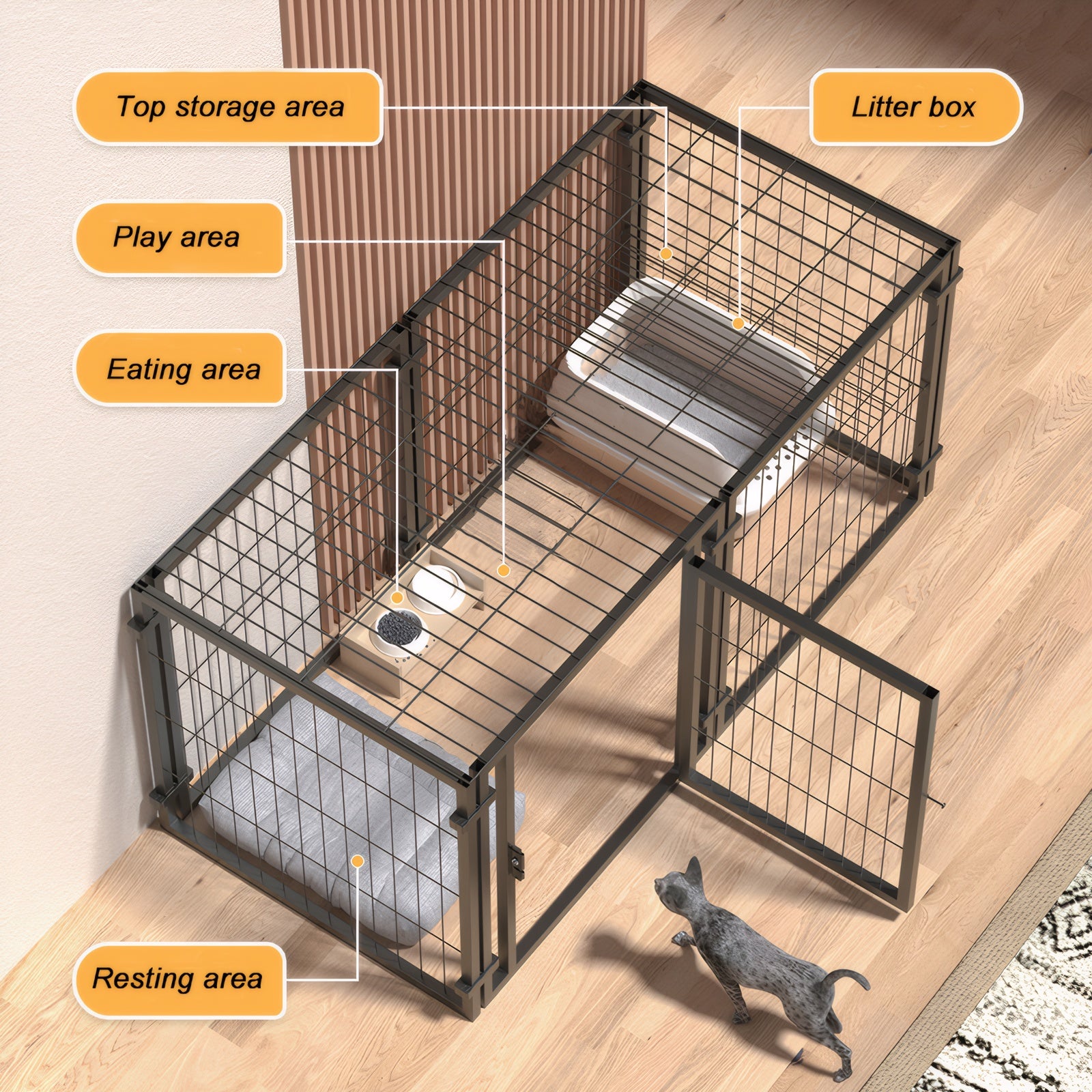 OMCPET Portable Pet Fence β Lightweight, Durable Playpen for Small Pets
