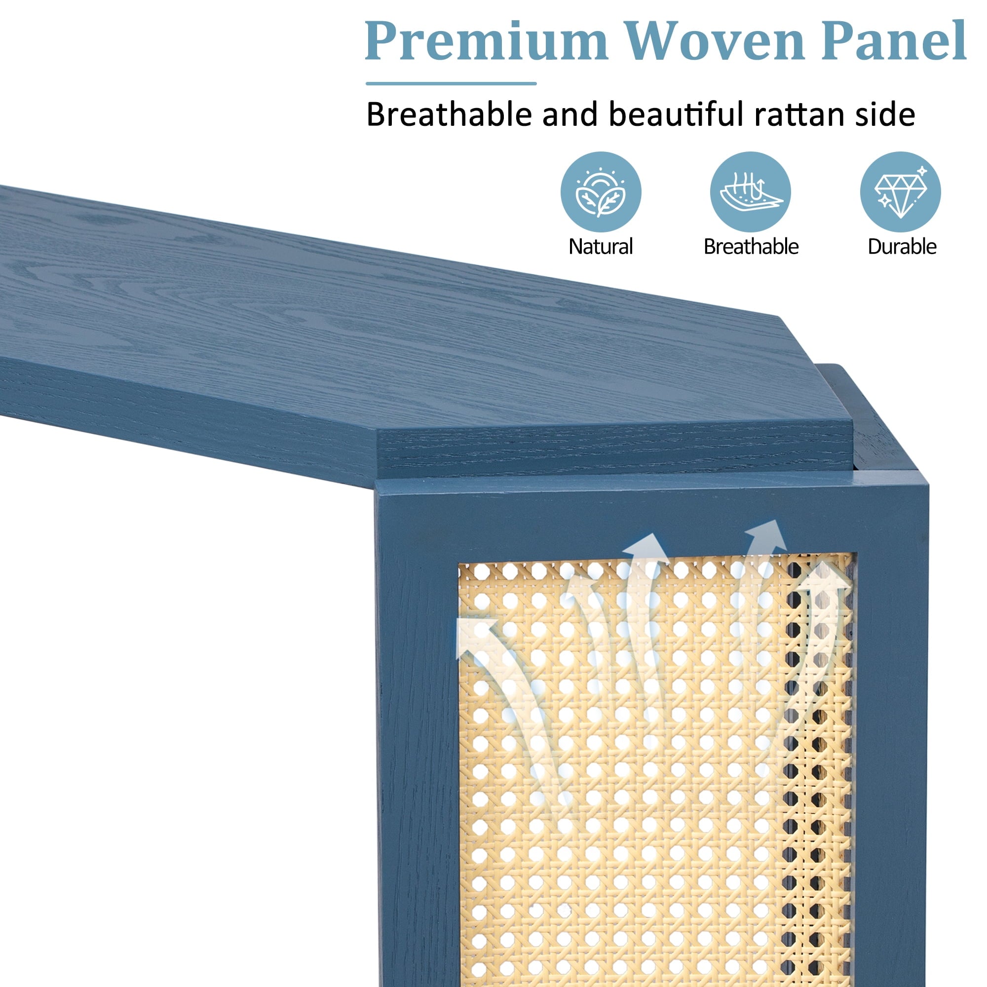 OMCHOM 53" Entryway Table with Open Shelf,2-Tier Console Table for Behind Couch,Hallway,Living Room