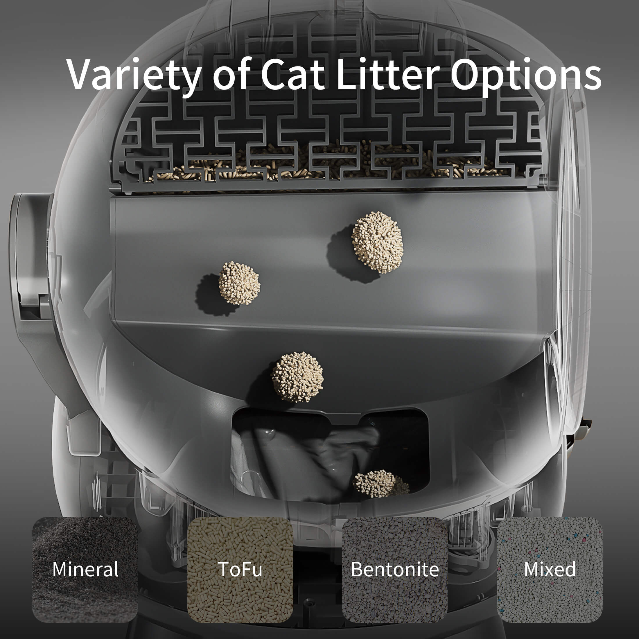 OMCPET M2 Automatic Cat Litter Box – Odor Control & Kitten Mode