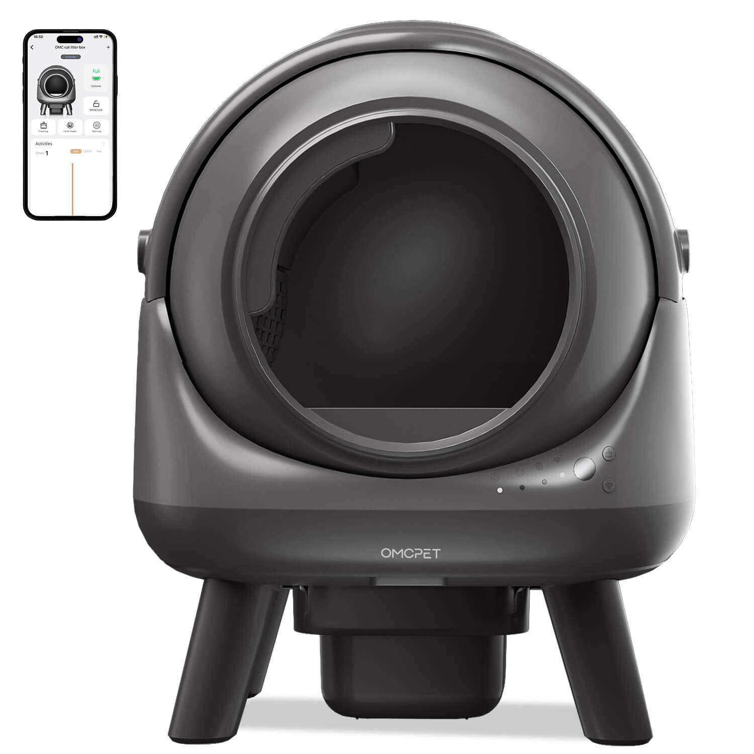 OMCPET M2 Automatic Cat Litter Box – Odor Control & Kitten Mode