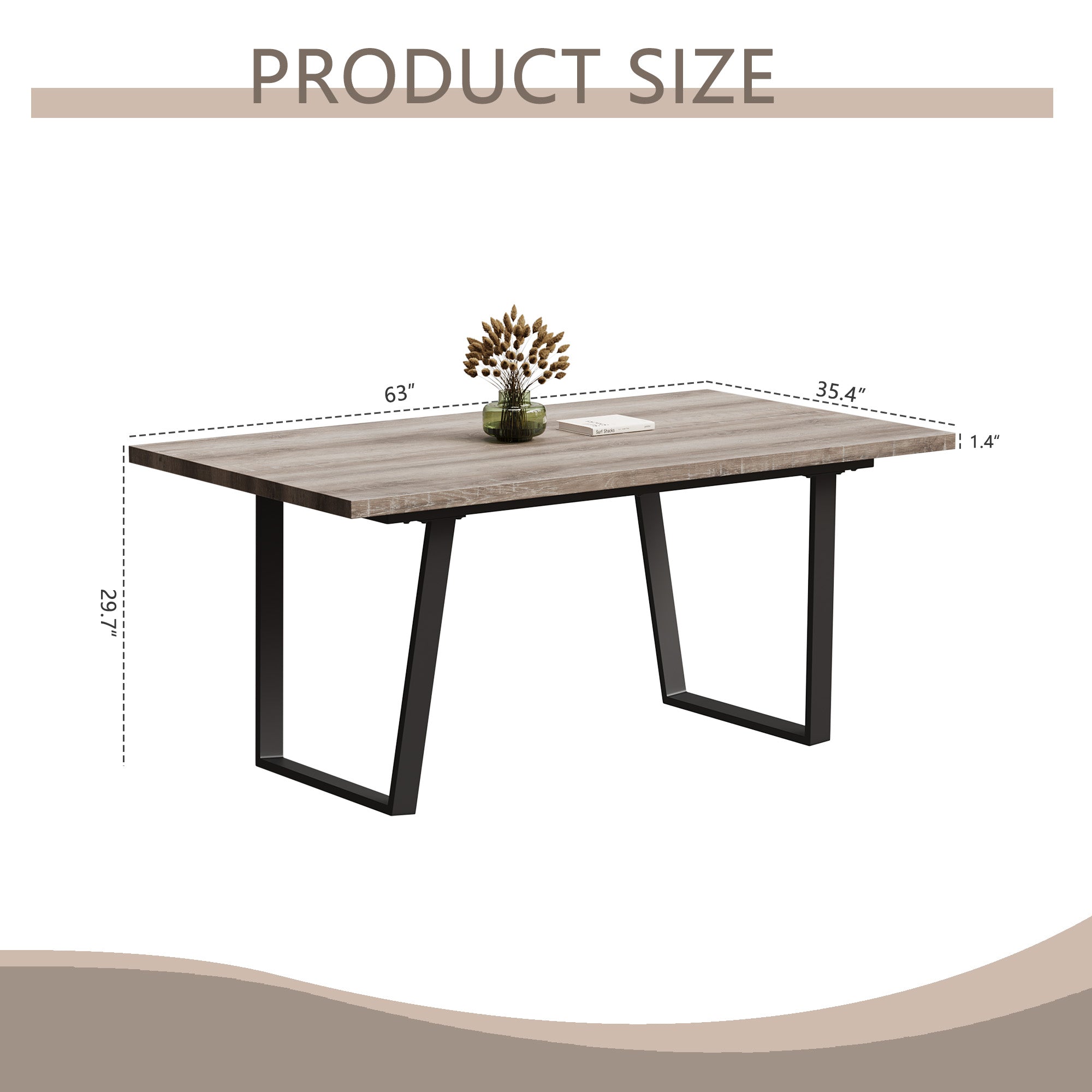 MDF Wood Kitchen & Dining Room Table