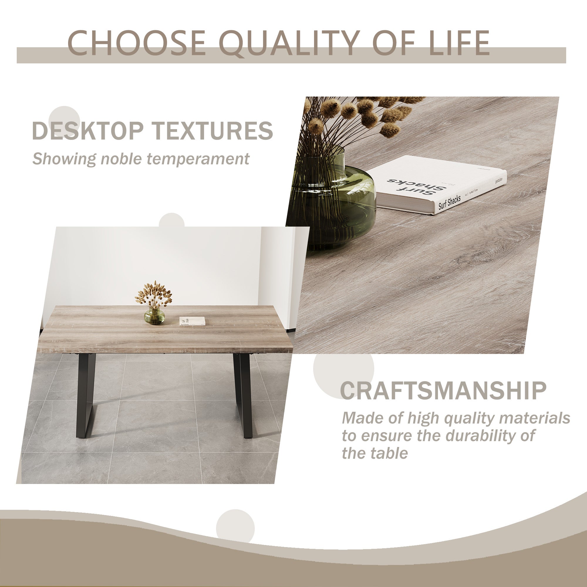 MDF Wood Kitchen & Dining Room Table