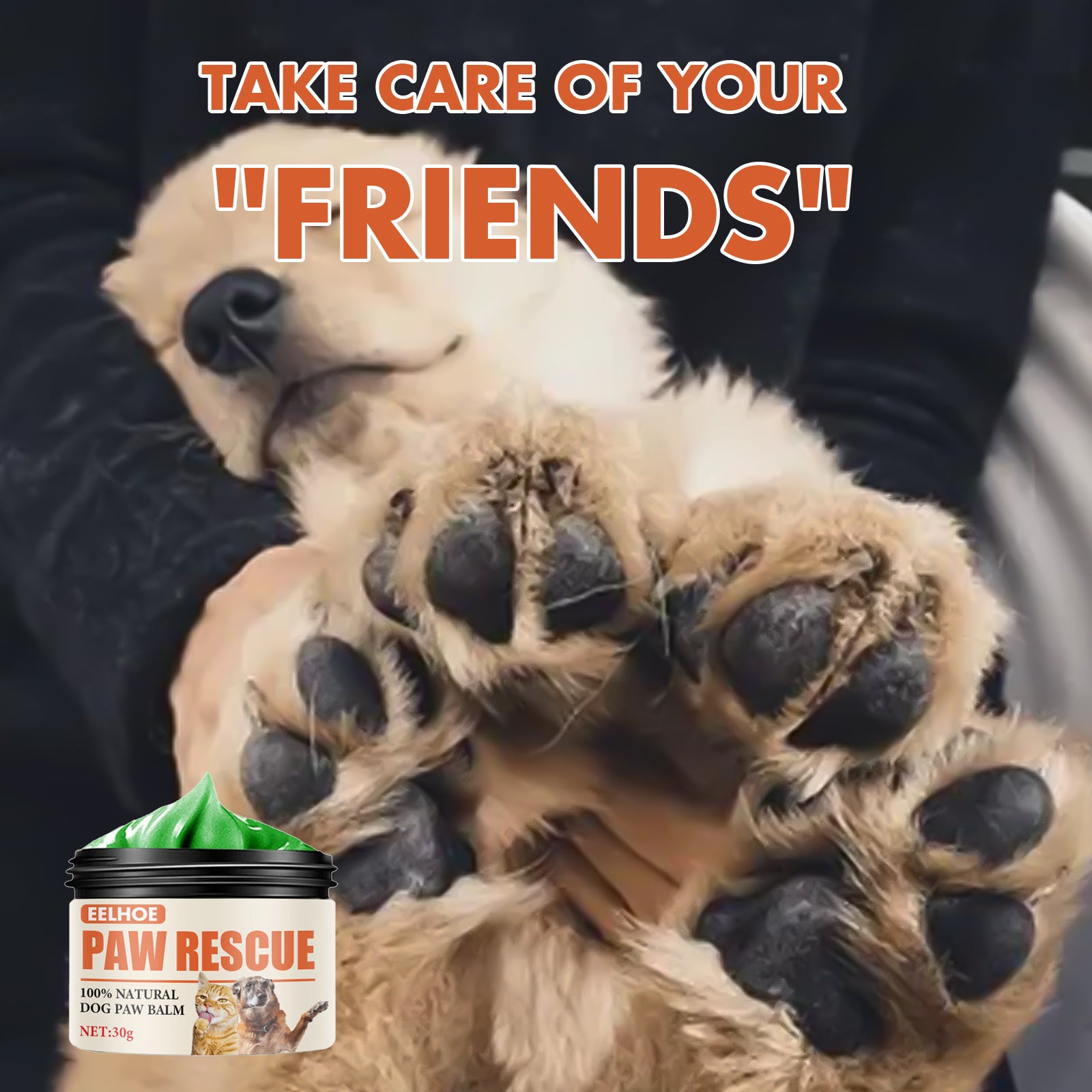 EELHOE Paw Protection Balm – Soothe & Repair Cracked Pads for Pets