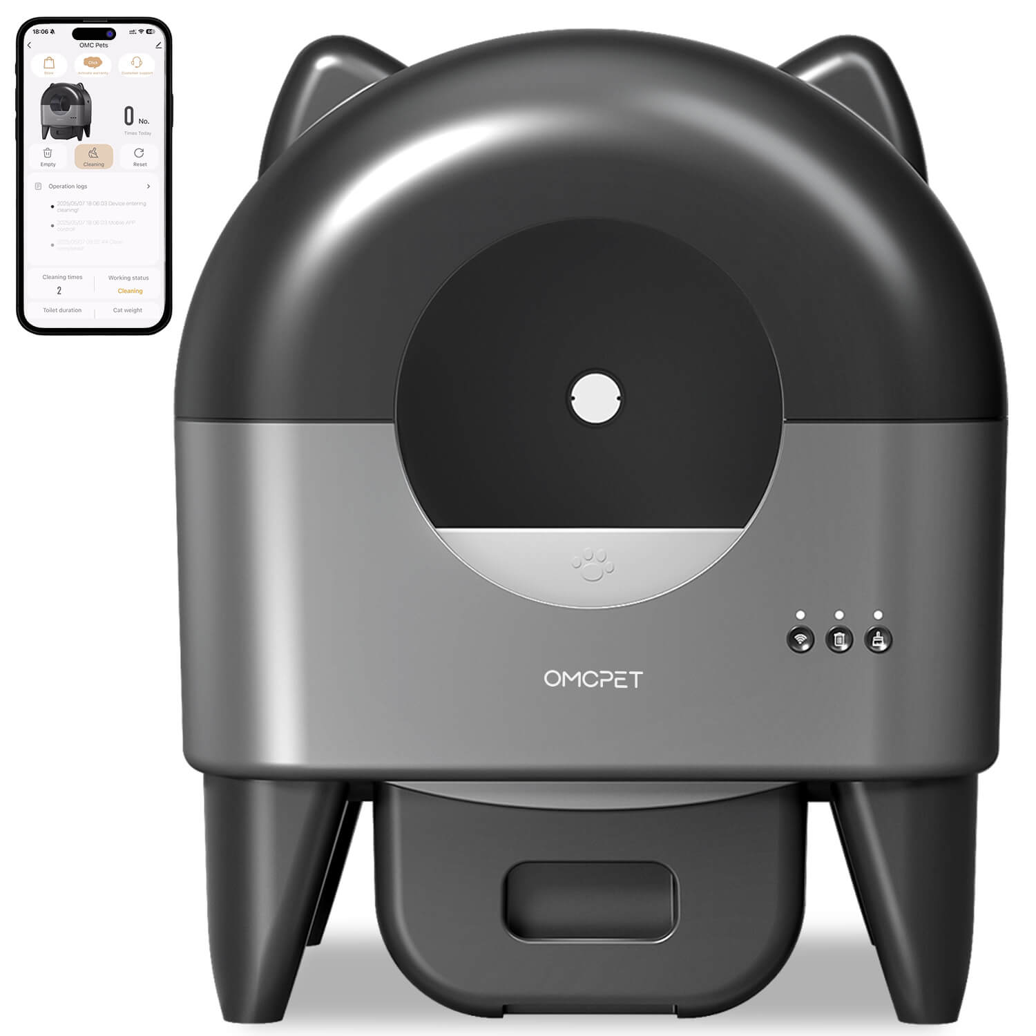 OMCPET M3 Smart Litter Box – Extra-Large, Waterproof & Antibacterial