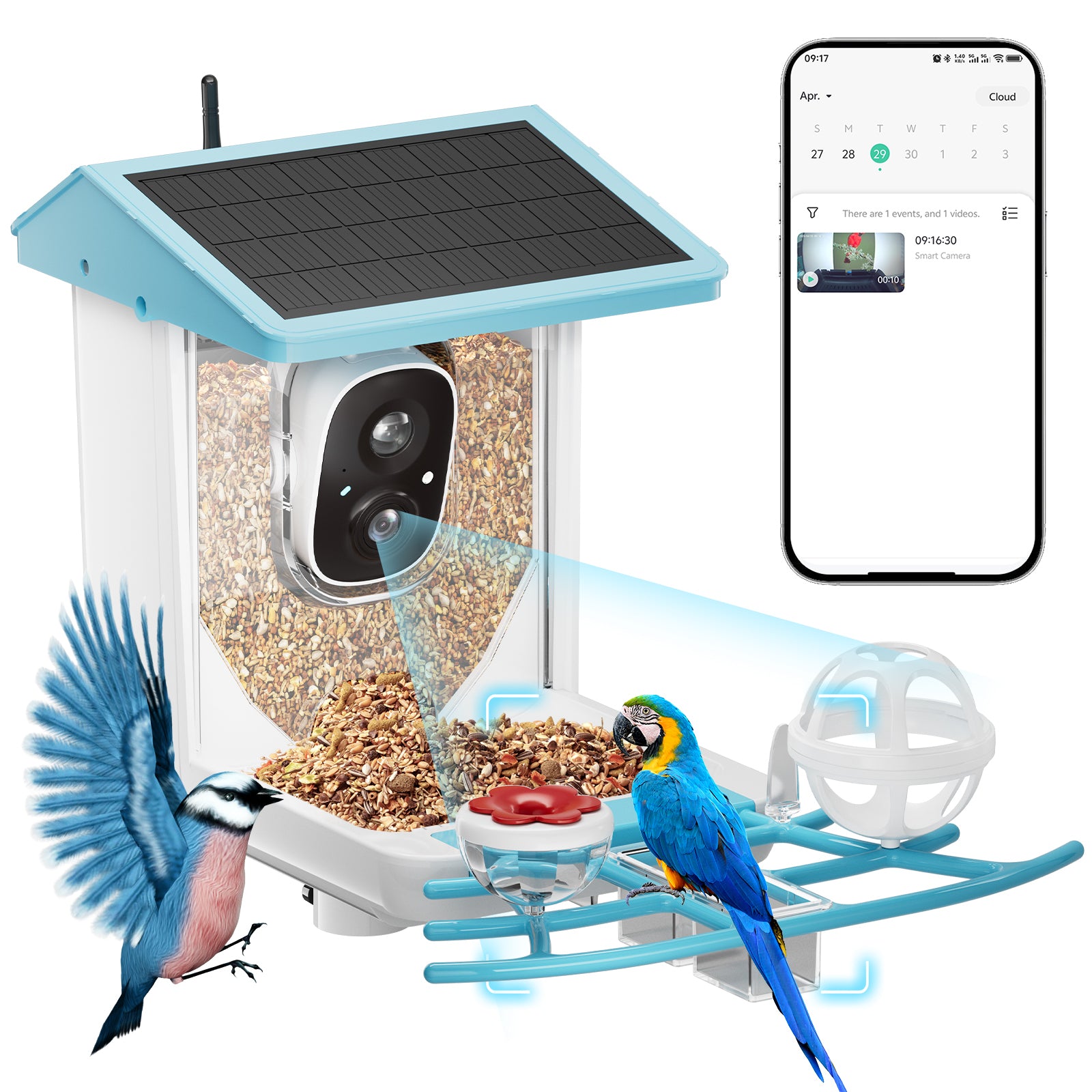 OMCPET Solar Bird Feeder Smart Birdwatching Made Simple