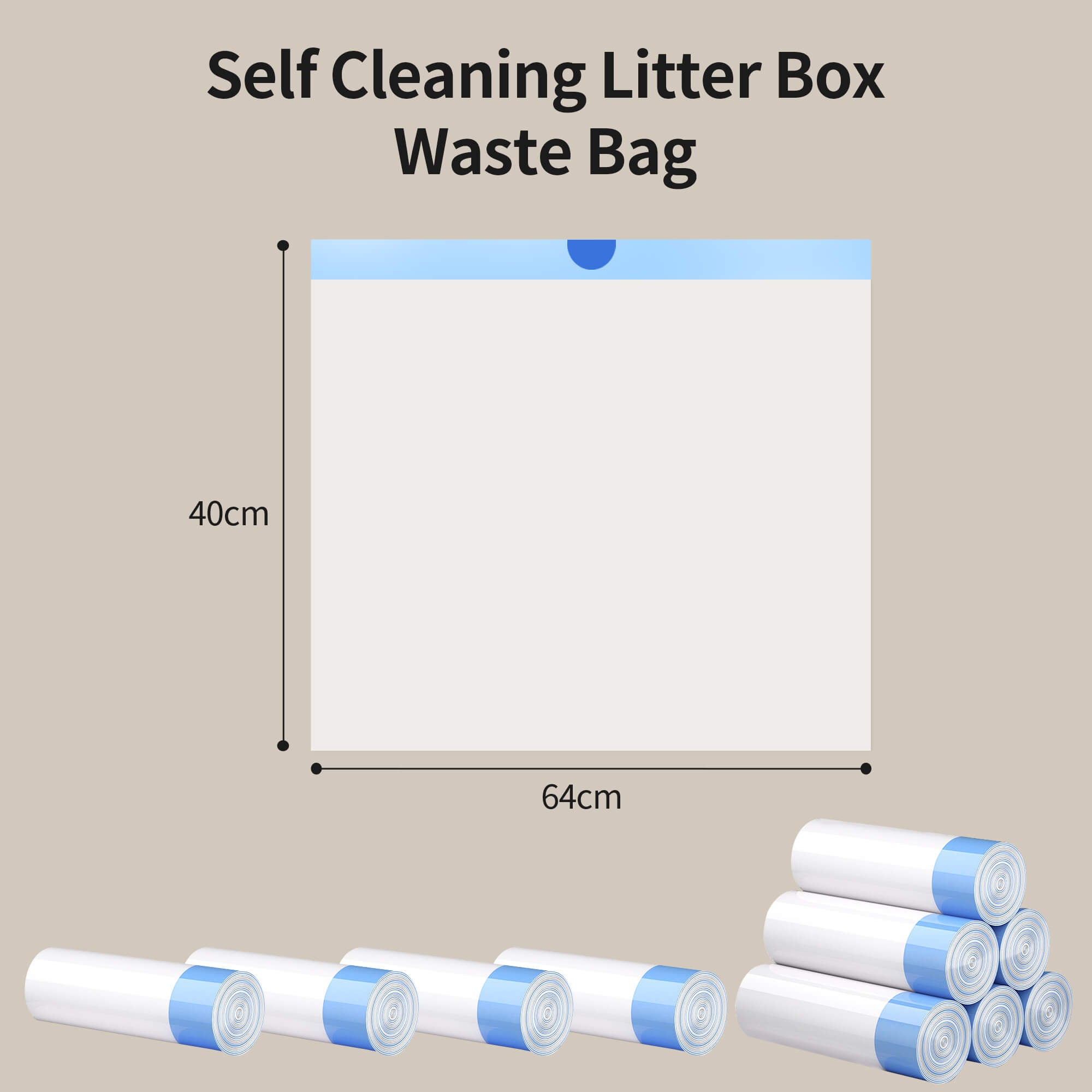 OMCPET 5 rolls of CatTalk cat litter box waste bags(75pcs)