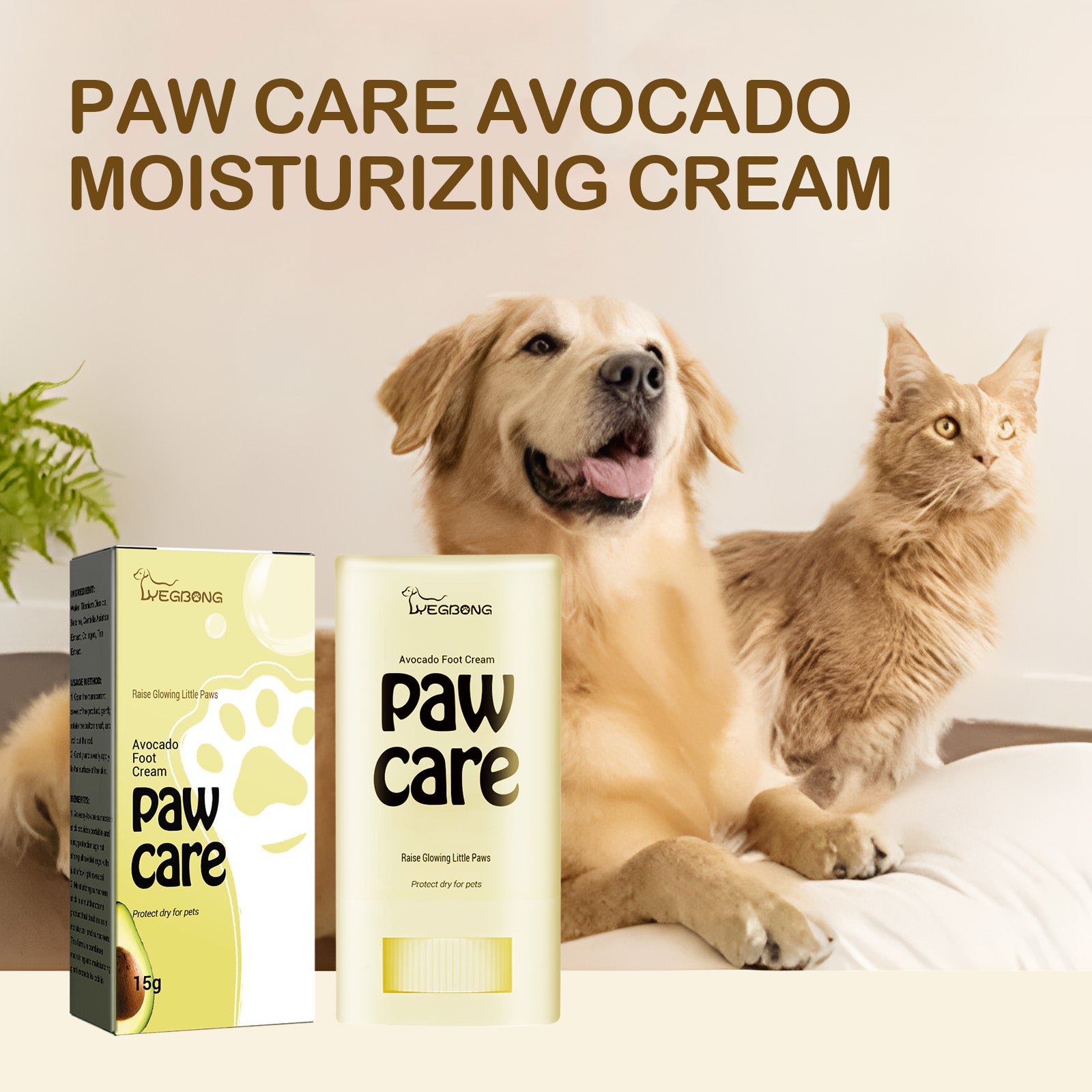 Yegbong Pet Paw Cream – Hydrating Balm for Dry, Rough Paws
