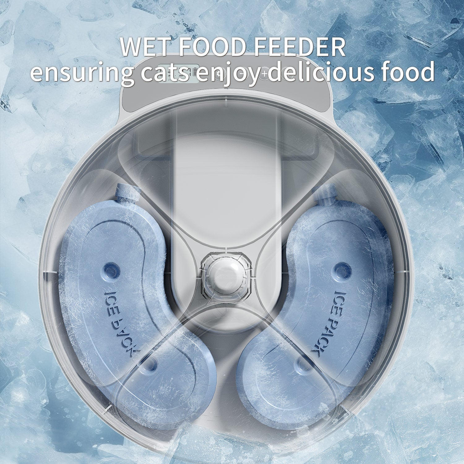 OMCPET Cat Feeder for Wet Food – Fresh & Timed Meals for Cats