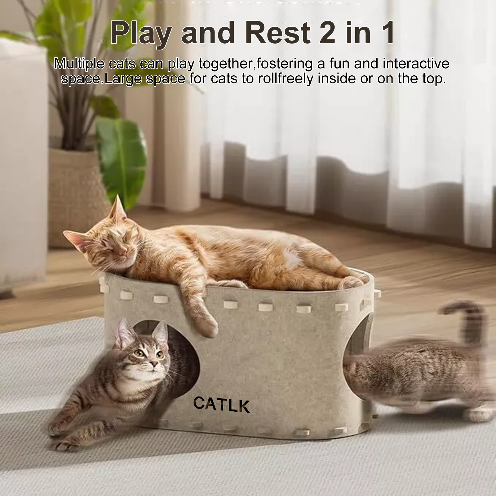 OMCPET Felt Cat Cave – Cozy, Stylish & Secure Hideaway for Cats
