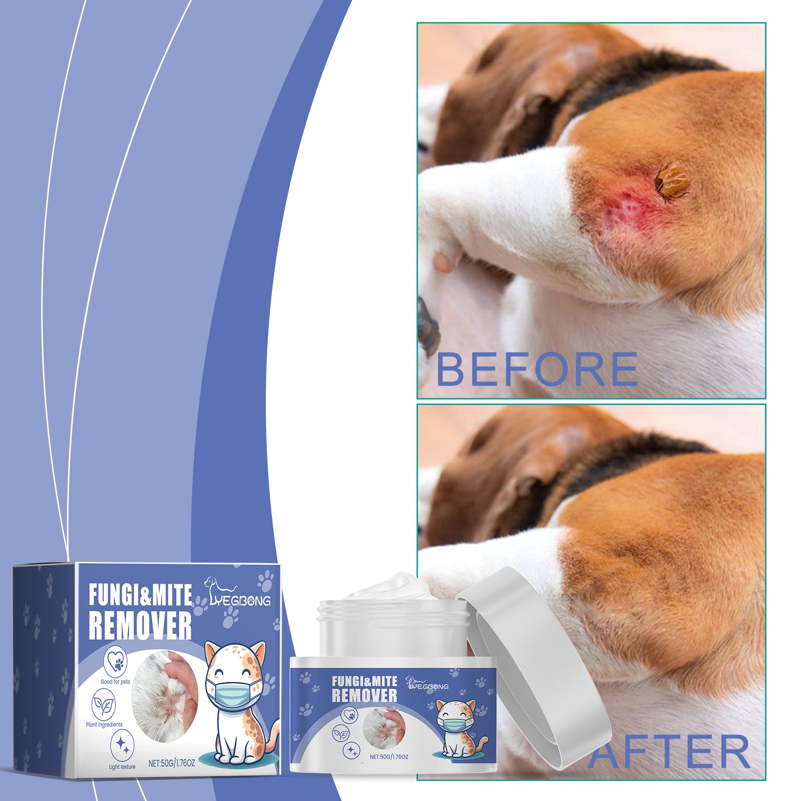 Yegbong Anti-Mite Balm for Cats & Dogs