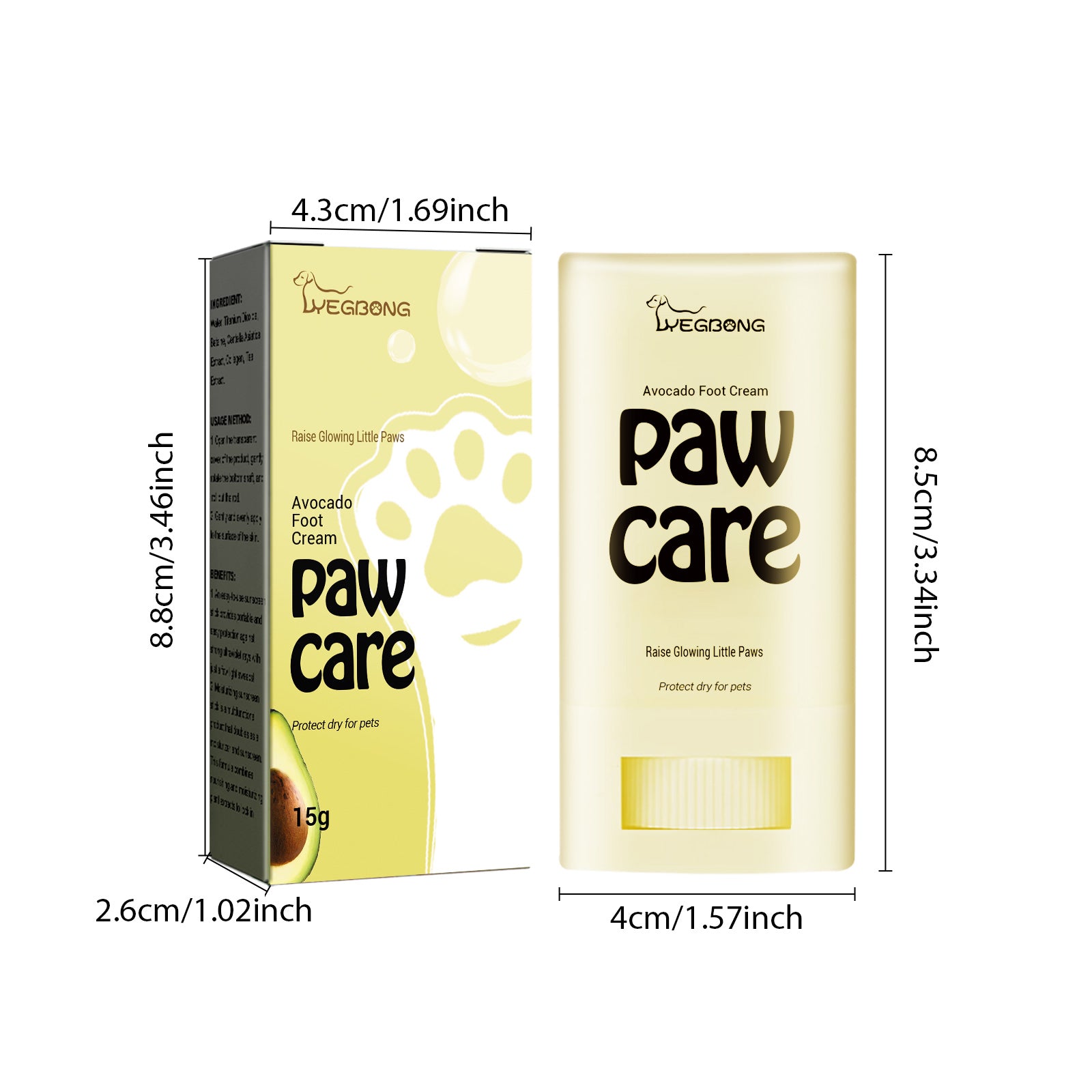 Yegbong Pet Paw Cream – Hydrating Balm for Dry, Rough Paws