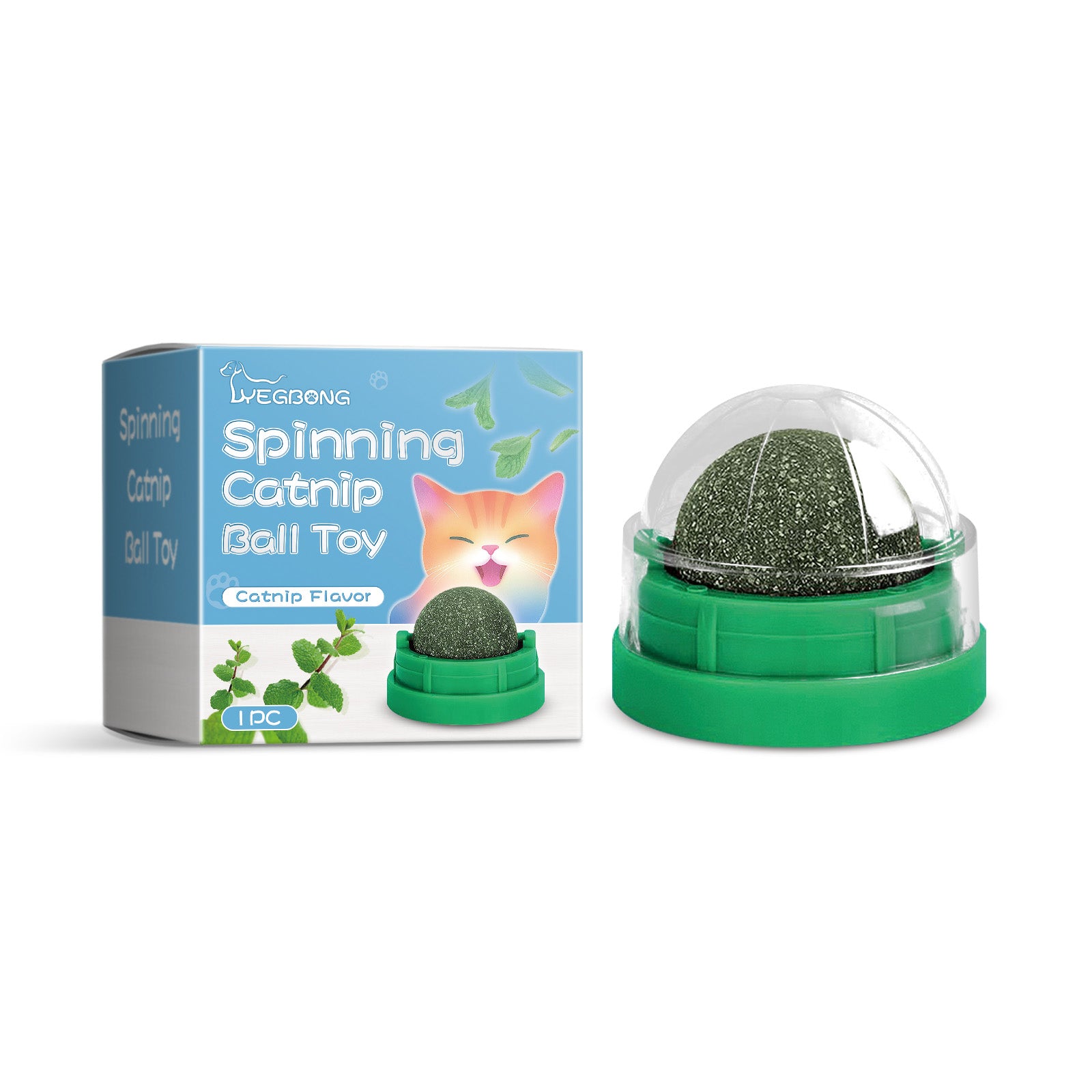 OMCPET Cat Dental Toy – Catnip Ball with Mint Flavor