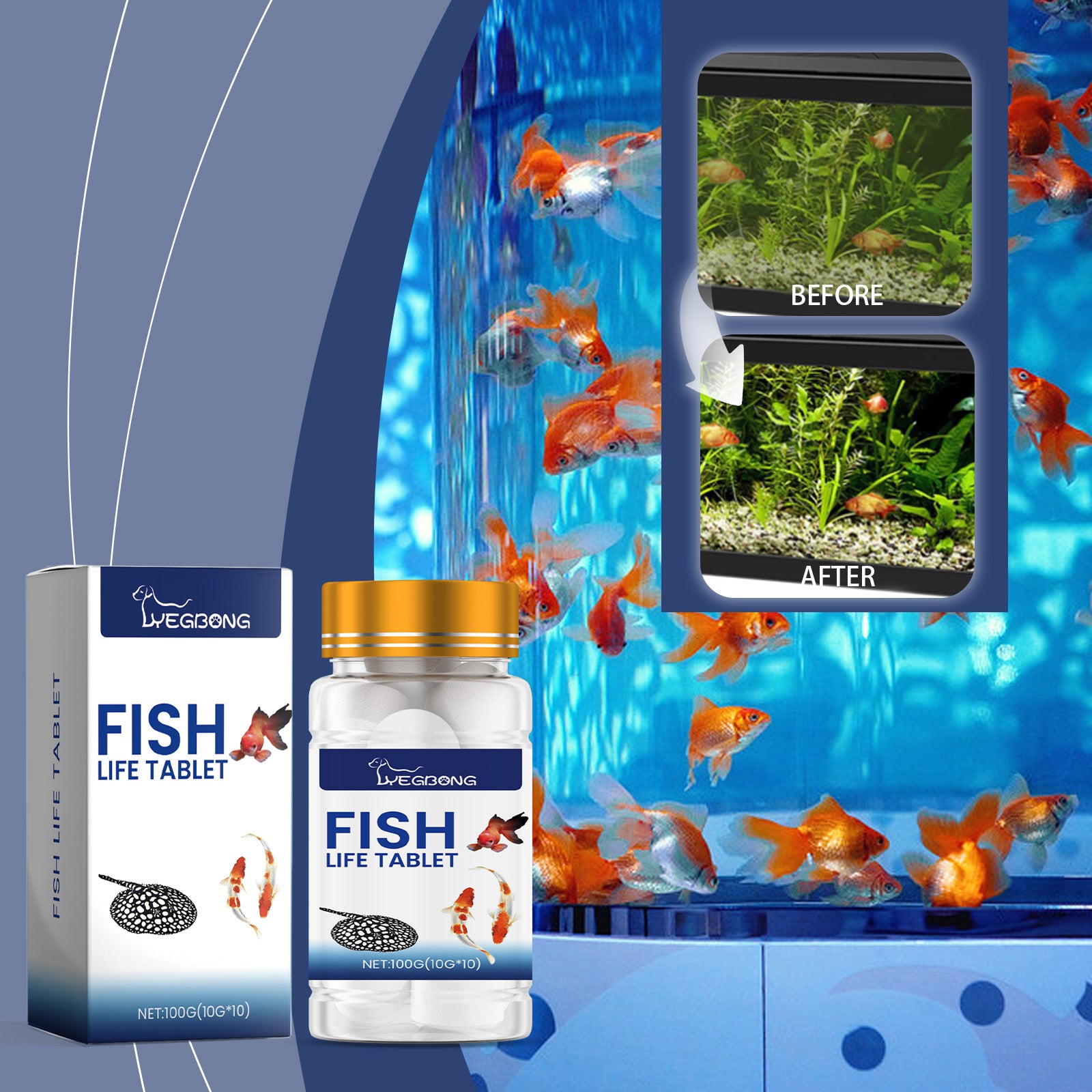 Yegbong Aquarium Salt Tablets – Mineral Salt for Healthy Fish Tanks