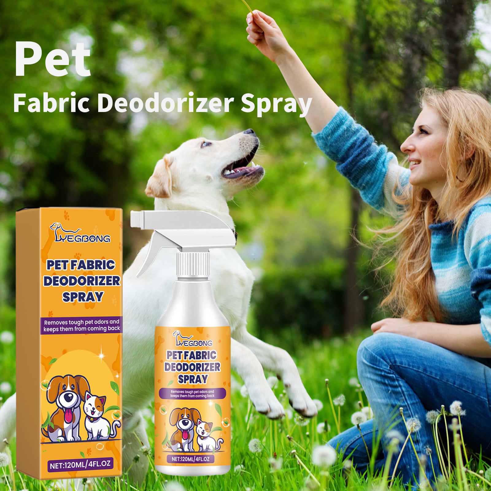 Yegbong Pet Odor Eliminator Spray – Long-Lasting Deodorizer