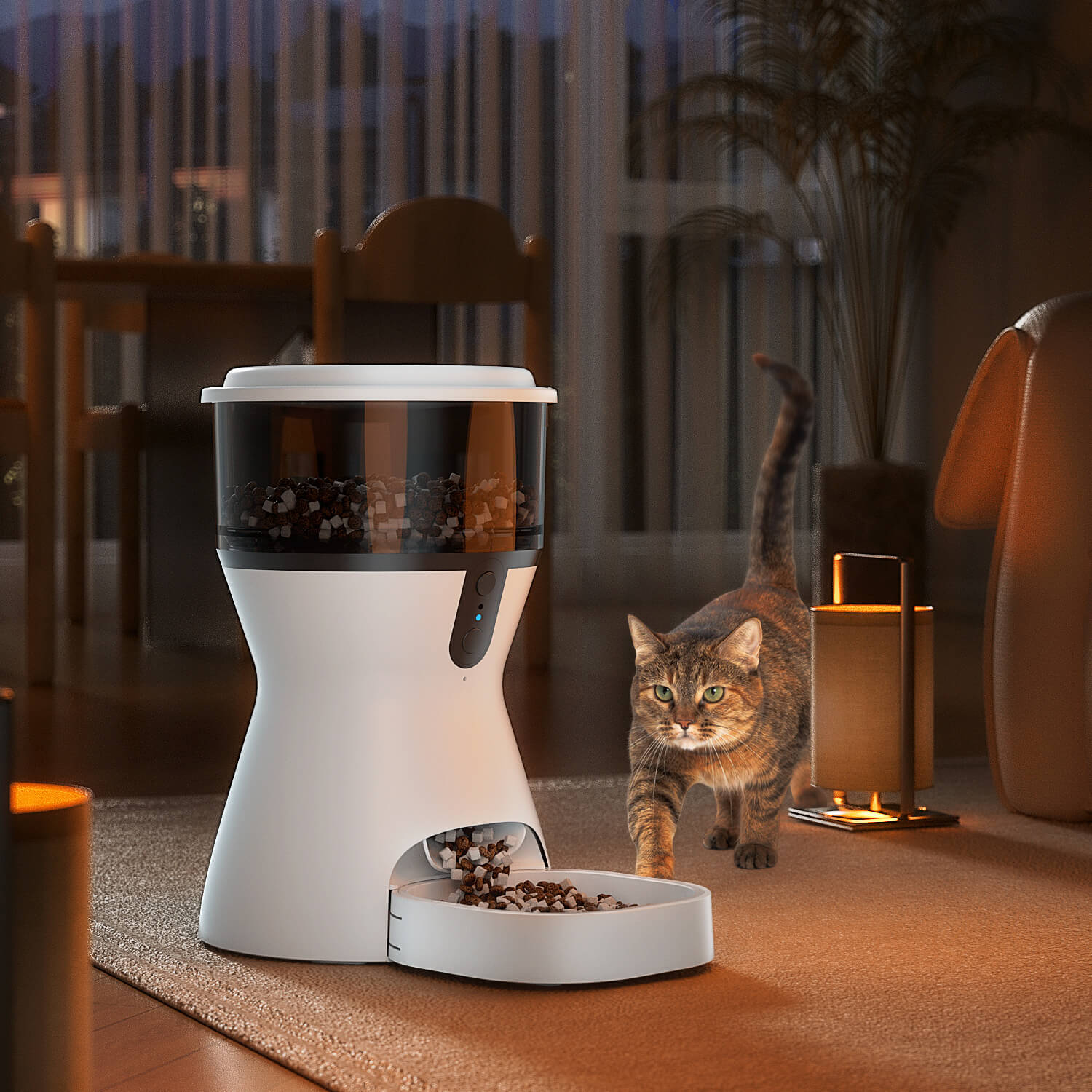 OMCPET Elevated Cat Bowl – Small Raised Feeder for Spine Protection